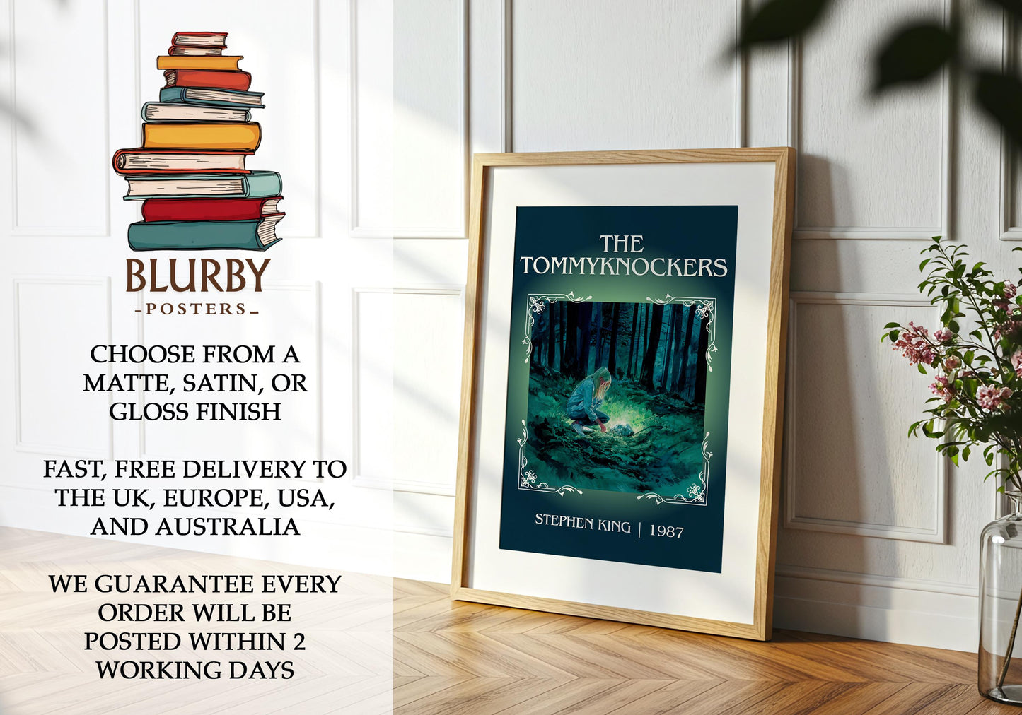 The Tommyknockers book poster packaging – museum-quality print rolled in protective tube