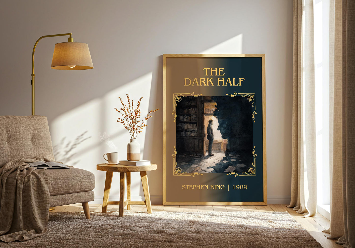 The Dark Half by Stephen King | Descriptive Book Poster | Minimalist