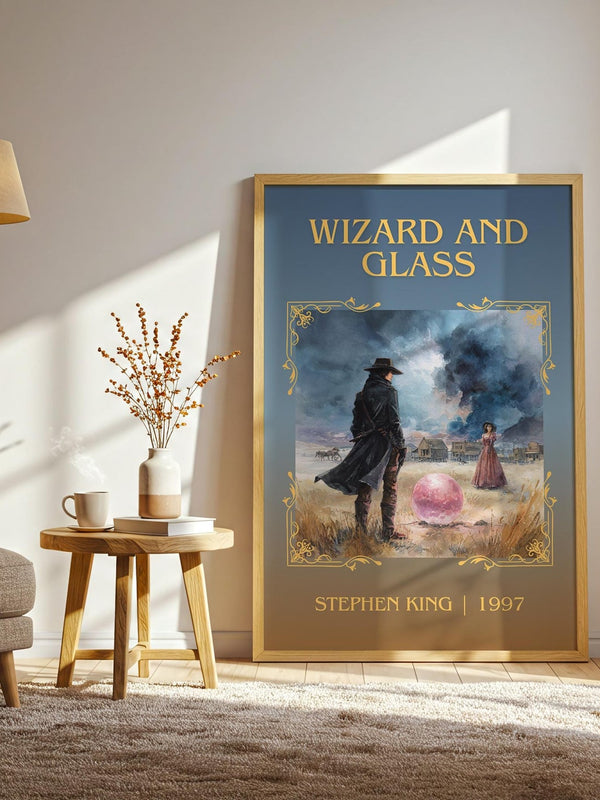 Wizard and Glass classic book art print paper finish options – matte satin gloss