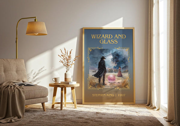 Wizard and Glass classic book art print paper finish options – matte satin gloss