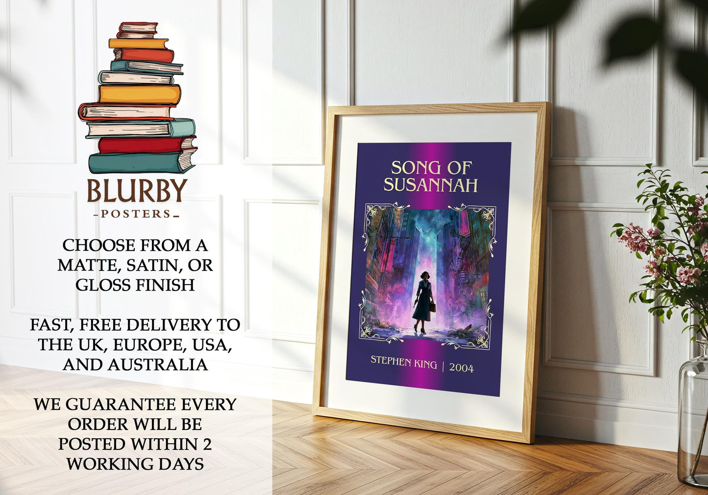 Song of Susannah book poster packaging – museum-quality print rolled in protective tube