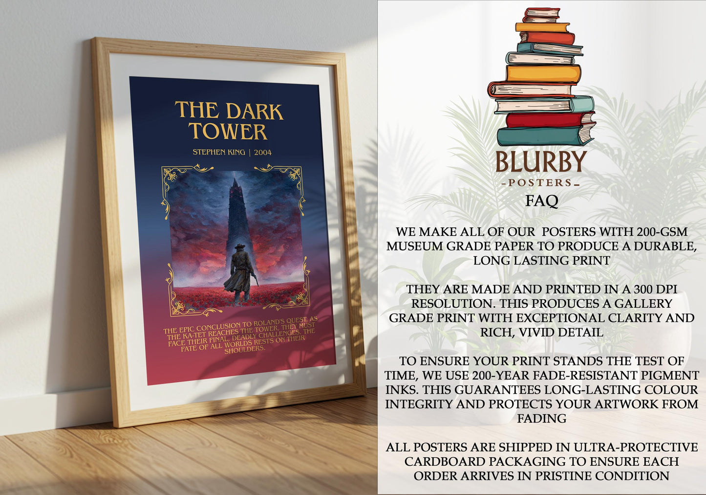 The Dark Tower by Stephen King | Descriptive Book Poster | Blurby