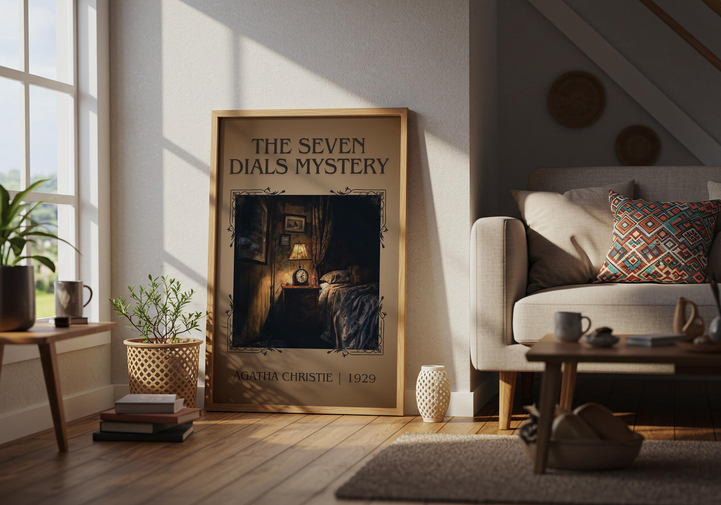 The Seven Dials Mystery by Agatha Christie | Descriptive Book Poster | Minimalist