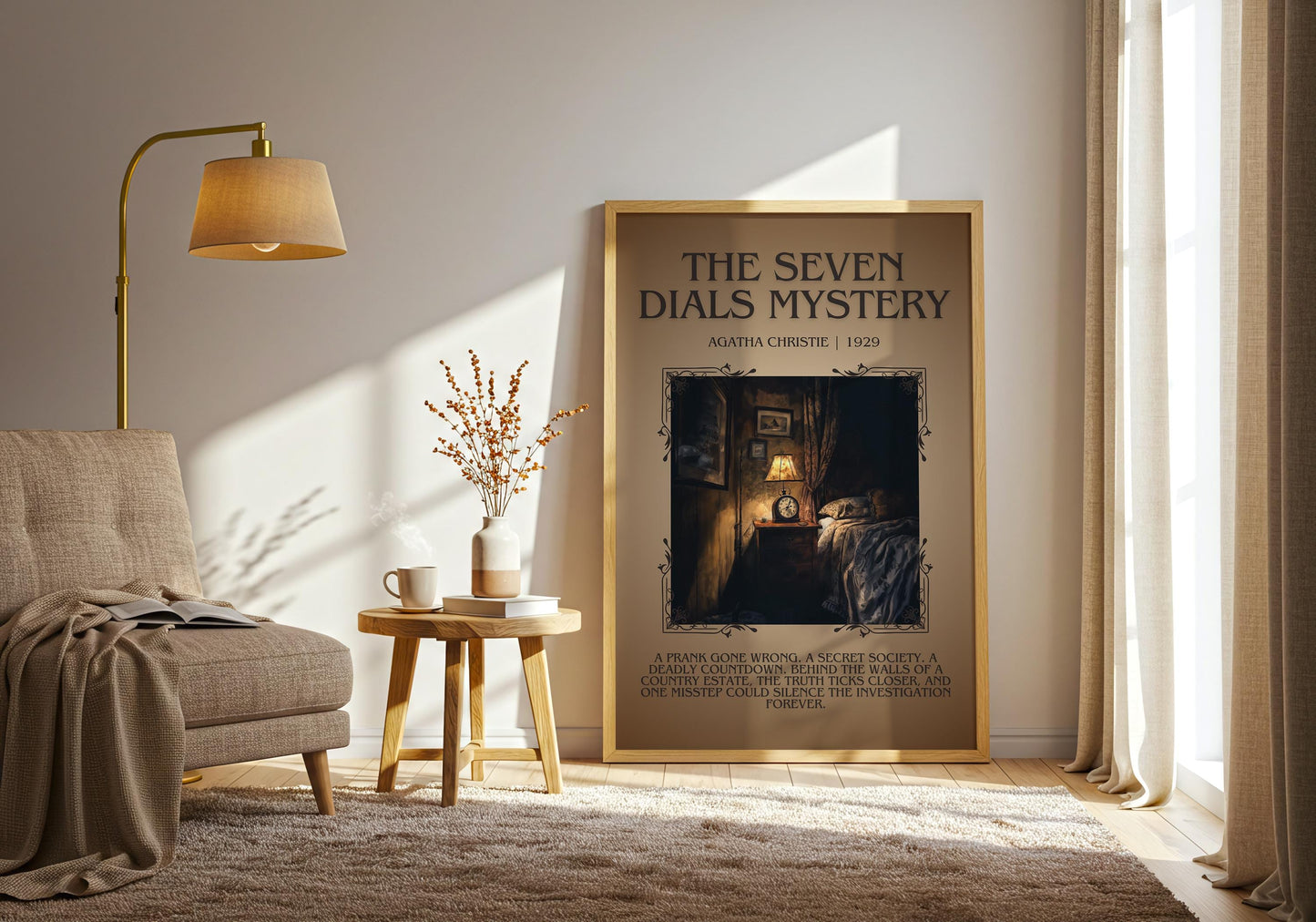 The Seven Dials Mystery by Agatha Christie | Descriptive Book Poster | Blurby