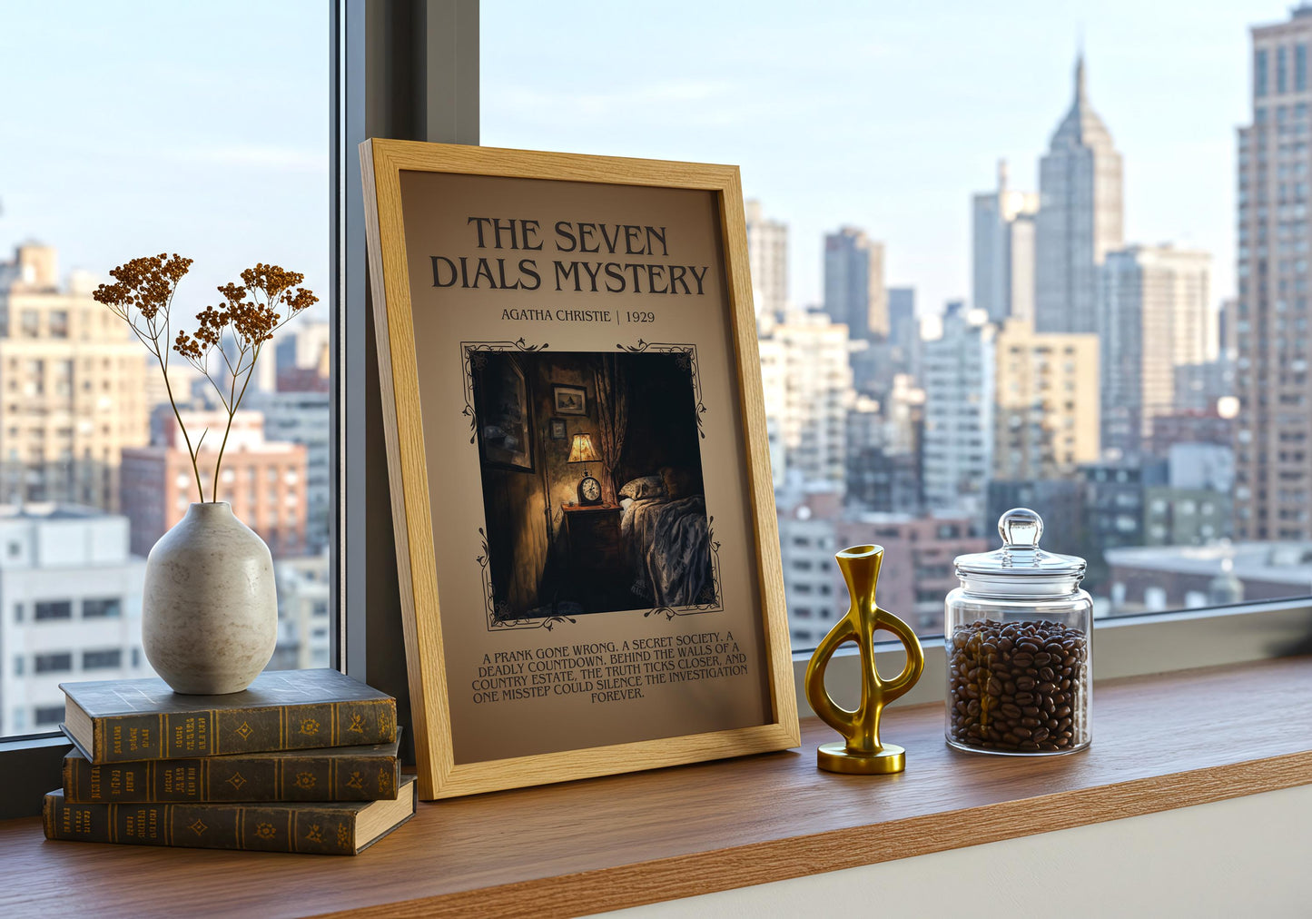 The Seven Dials Mystery by Agatha Christie | Descriptive Book Poster | Blurby