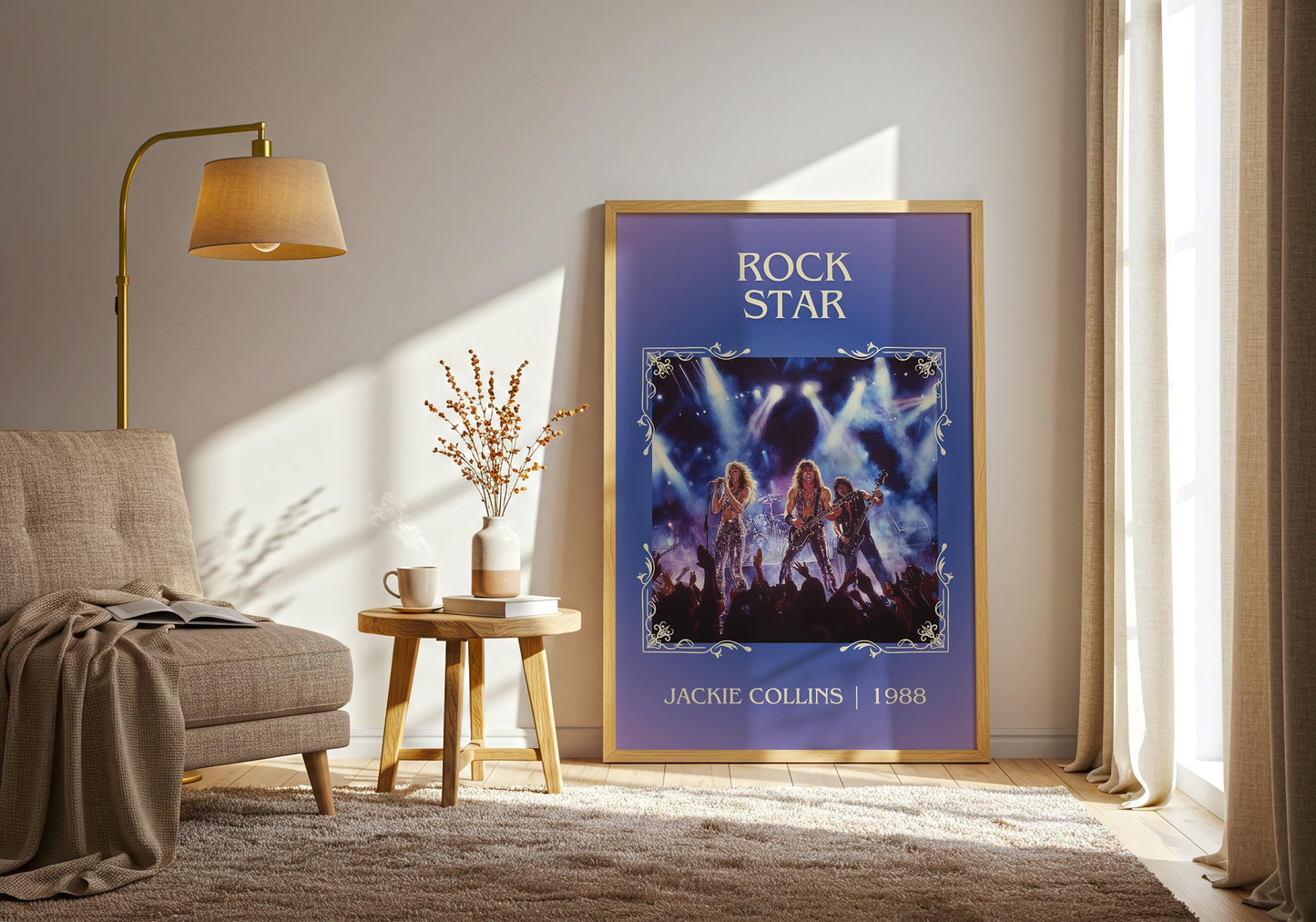 Rockstar by Jackie Collins | Descriptive Book Poster | Minimalist