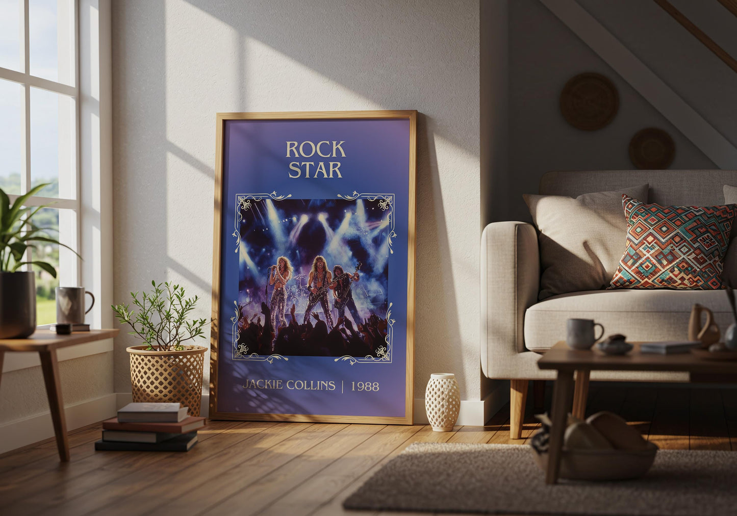 Rockstar by Jackie Collins | Descriptive Book Poster | Minimalist