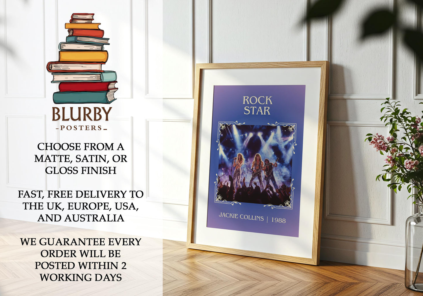 Rock Star book poster packaging – museum-quality print rolled in protective tube