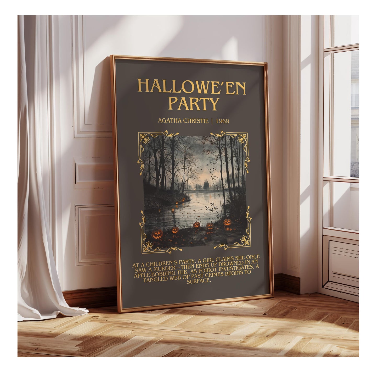 Hallowe'en Party by Agatha Christie | Descriptive Book Poster | Blurby