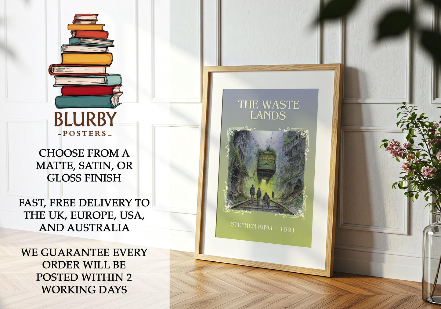 The Wastelands by Stephen King | Descriptive Book Poster | Minimalist