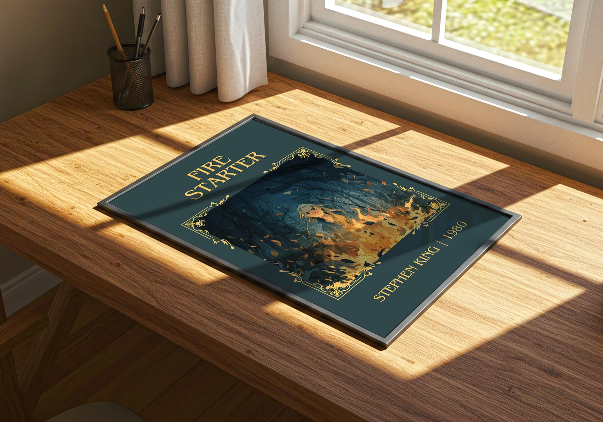 Fire Starter by Stephen King | Descriptive Book Poster | Minimalist