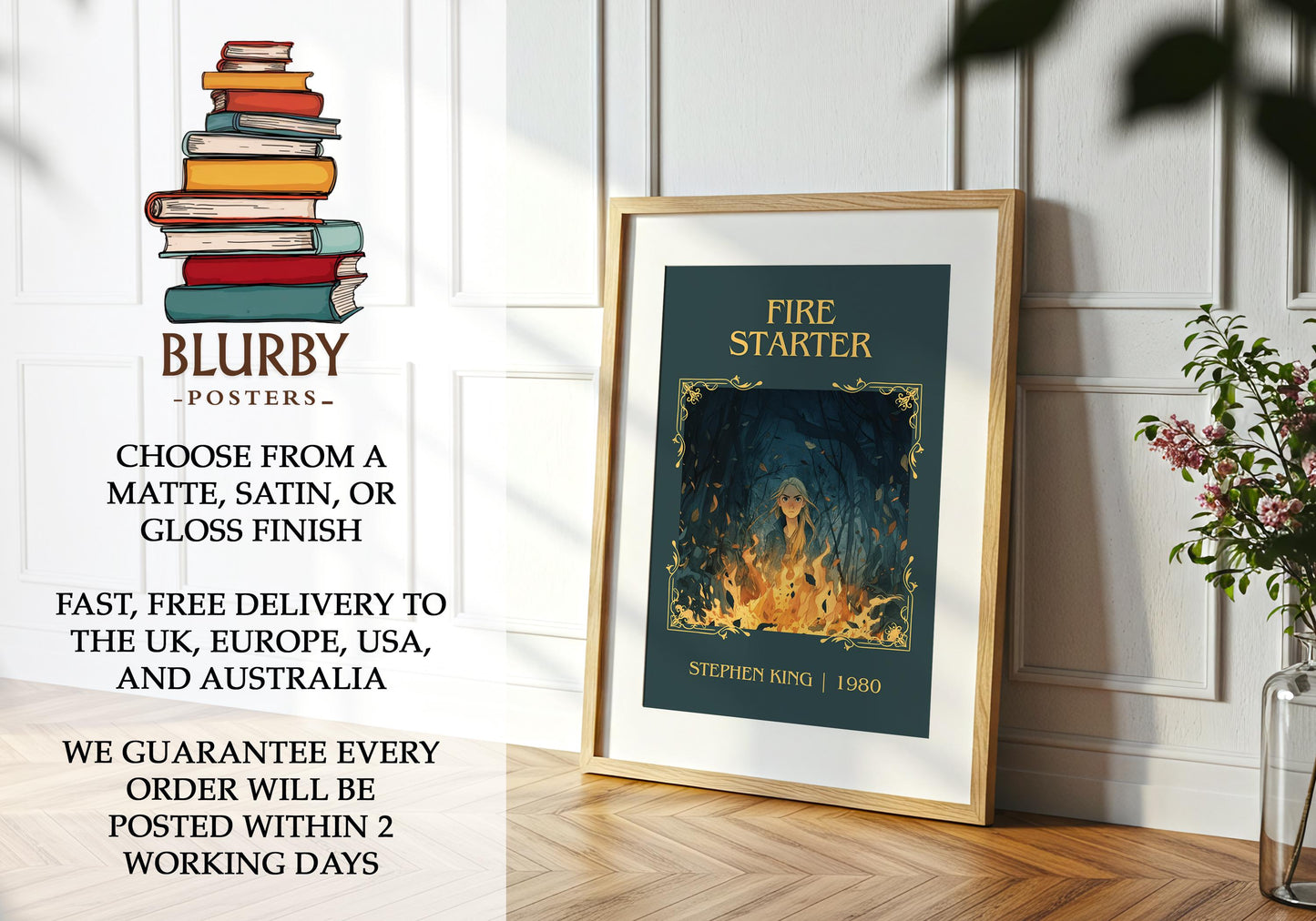 Firestarter book poster packaging – museum-quality print rolled in protective tube