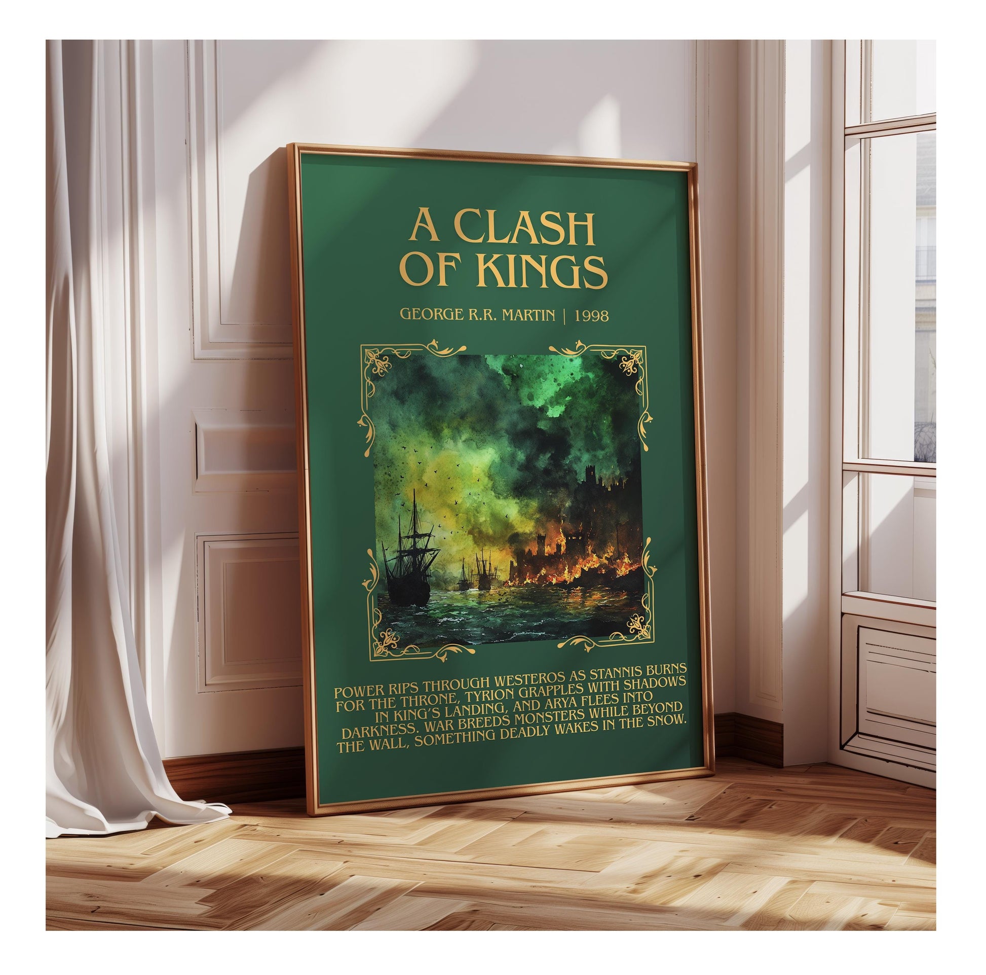 A Clash Of Kings by George R.R. Martin | Descriptive Book Poster | Blurby