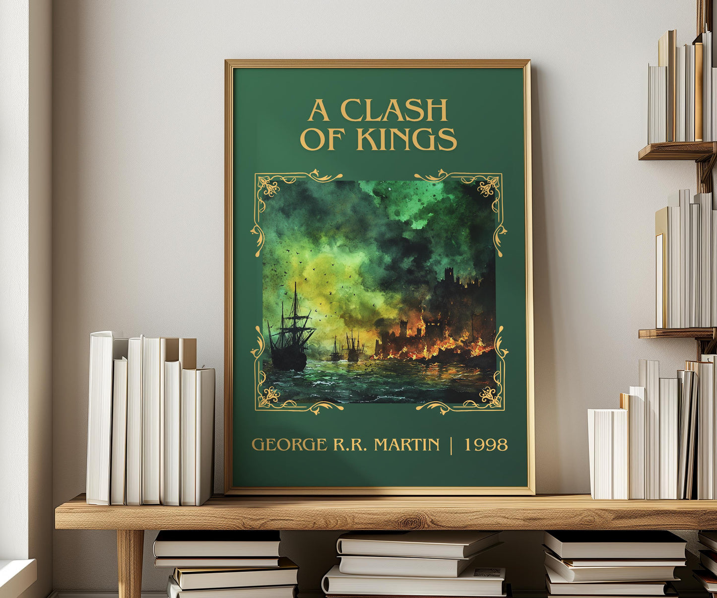A Clash Of Kings by George R.R. Martin | Descriptive Book Poster | Minimalist