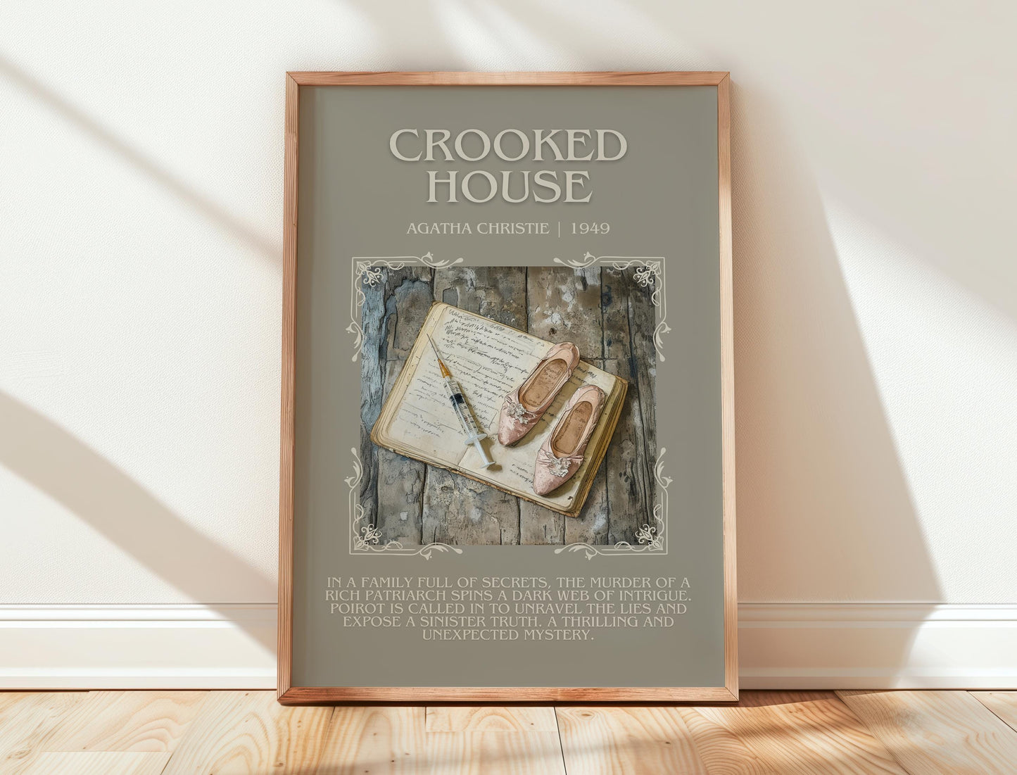 Crooked House by Agatha Christie | Descriptive Book Poster | Blurby