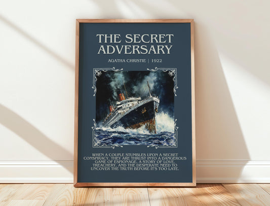 The Secret Adversary by Agatha Christie | Descriptive Book Poster | Blurby