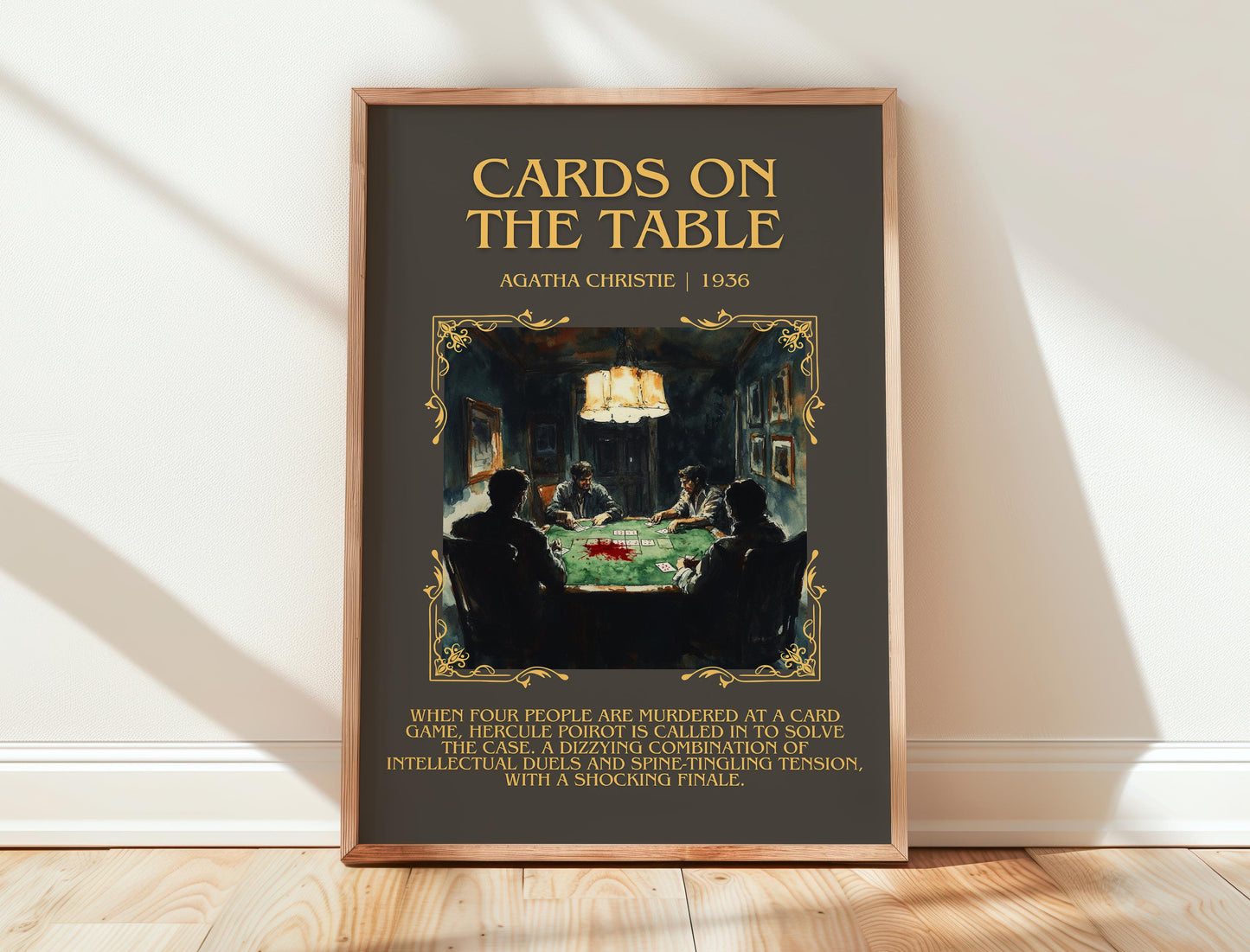 Cards On The Table by Agatha Christie | Descriptive Book Poster | Blurby