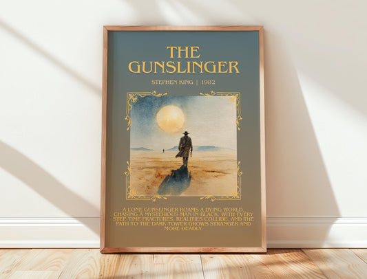 The Gunslinger by Stephen King | Descriptive Book Poster | Blurby