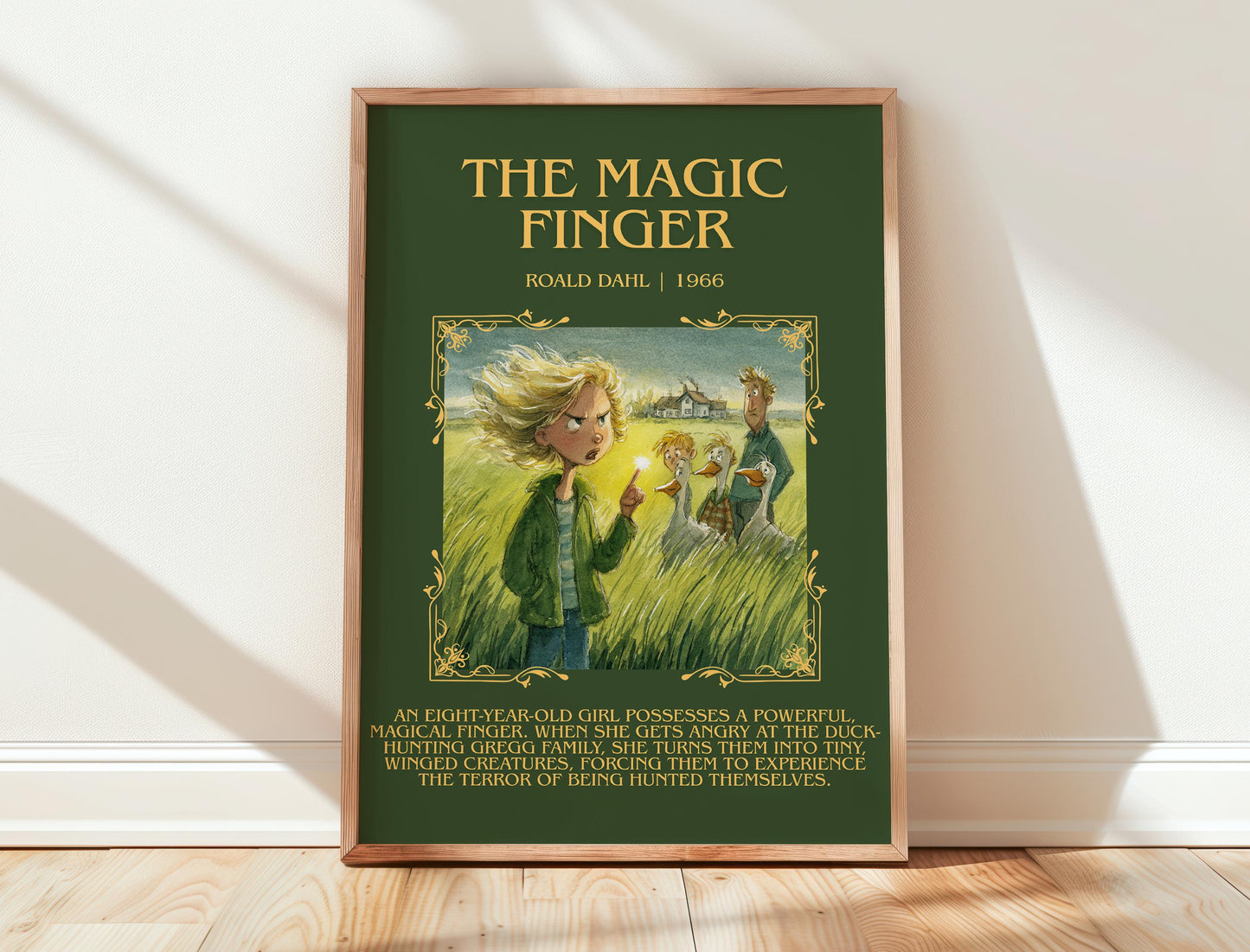 The Magic Finger by Roald Dahl | Descriptive Book Poster | Blurby