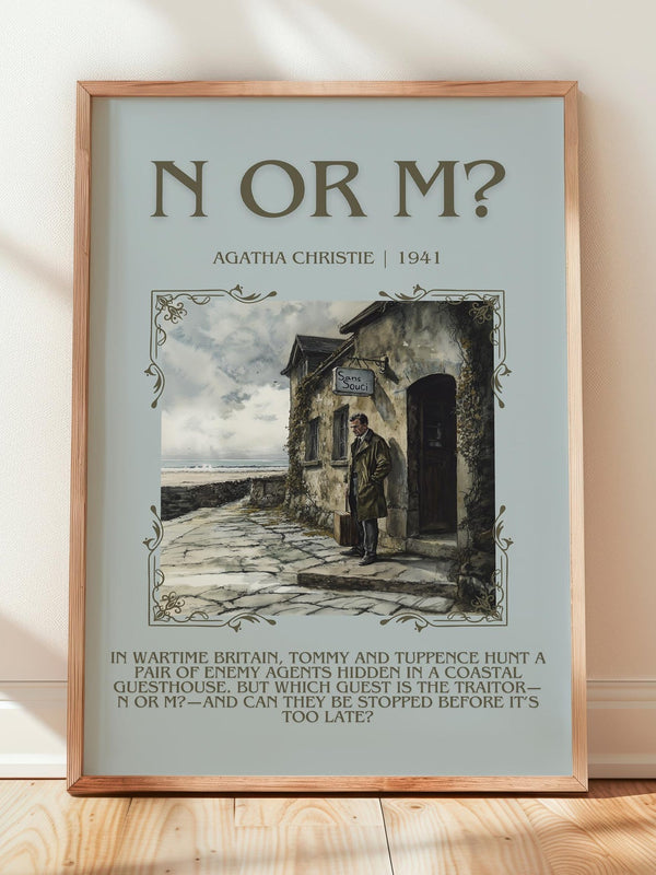 N Or M? minimalist print in frame leaning in hallway – mystery wall art