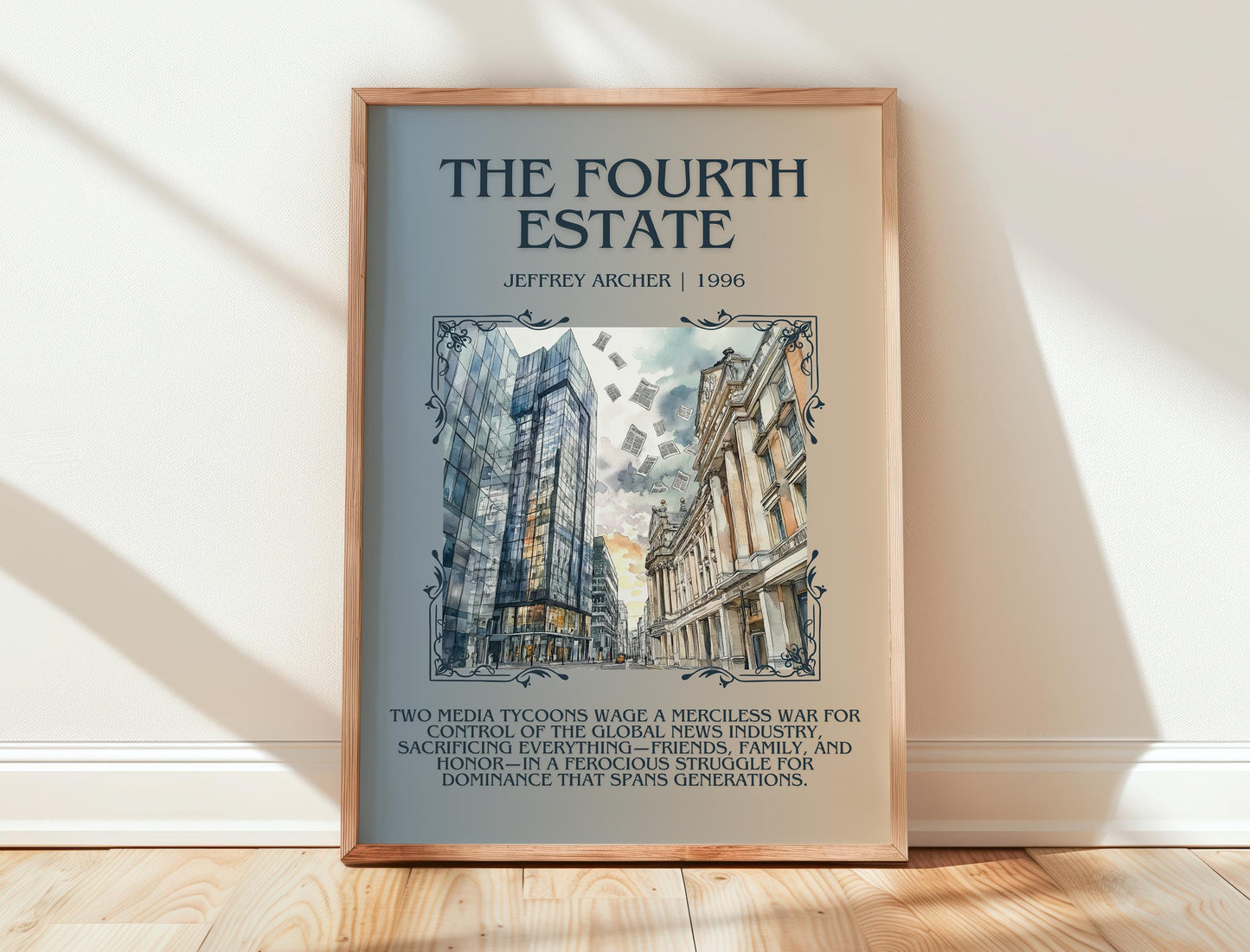 The Fourth Estate by Jeffrey Archer | Descriptive Book Poster | Blurby