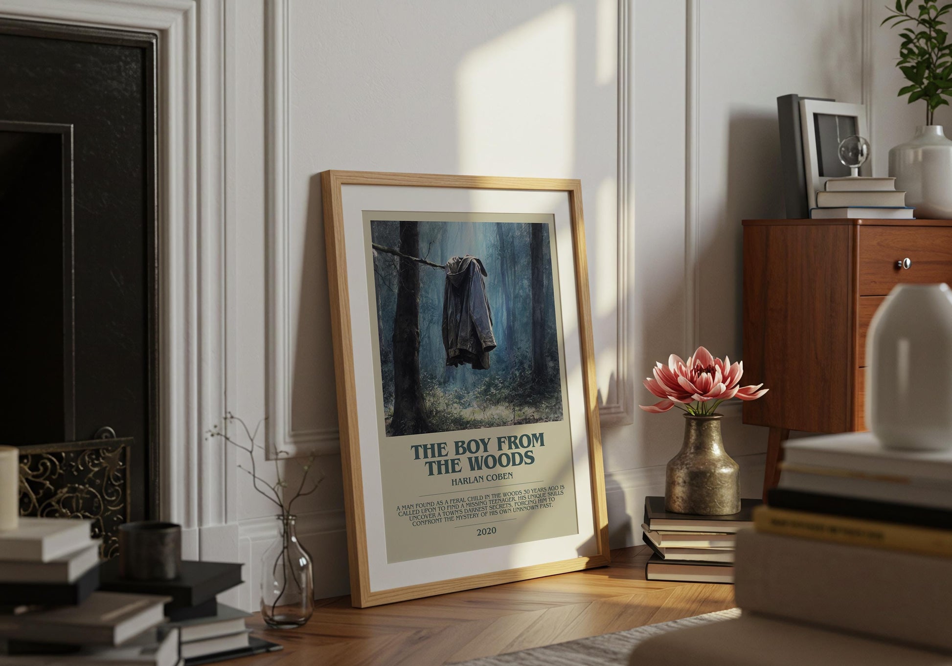 The Boy From The Woods by Harlan Coben | Descriptive Book Poster | Modern