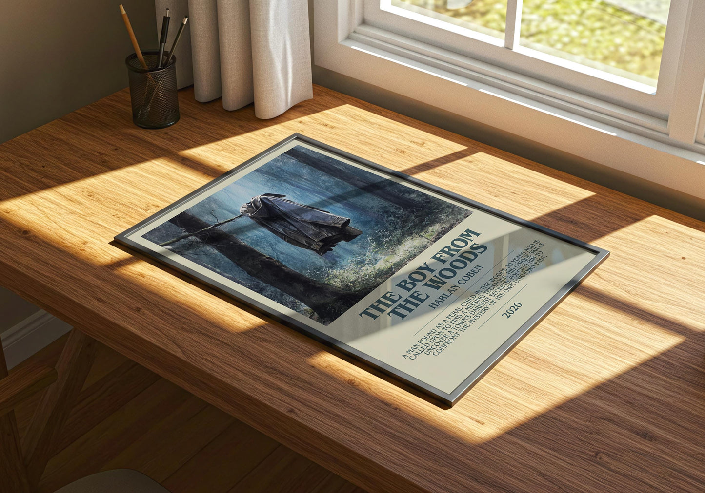 The Boy From The Woods by Harlan Coben | Descriptive Book Poster | Modern