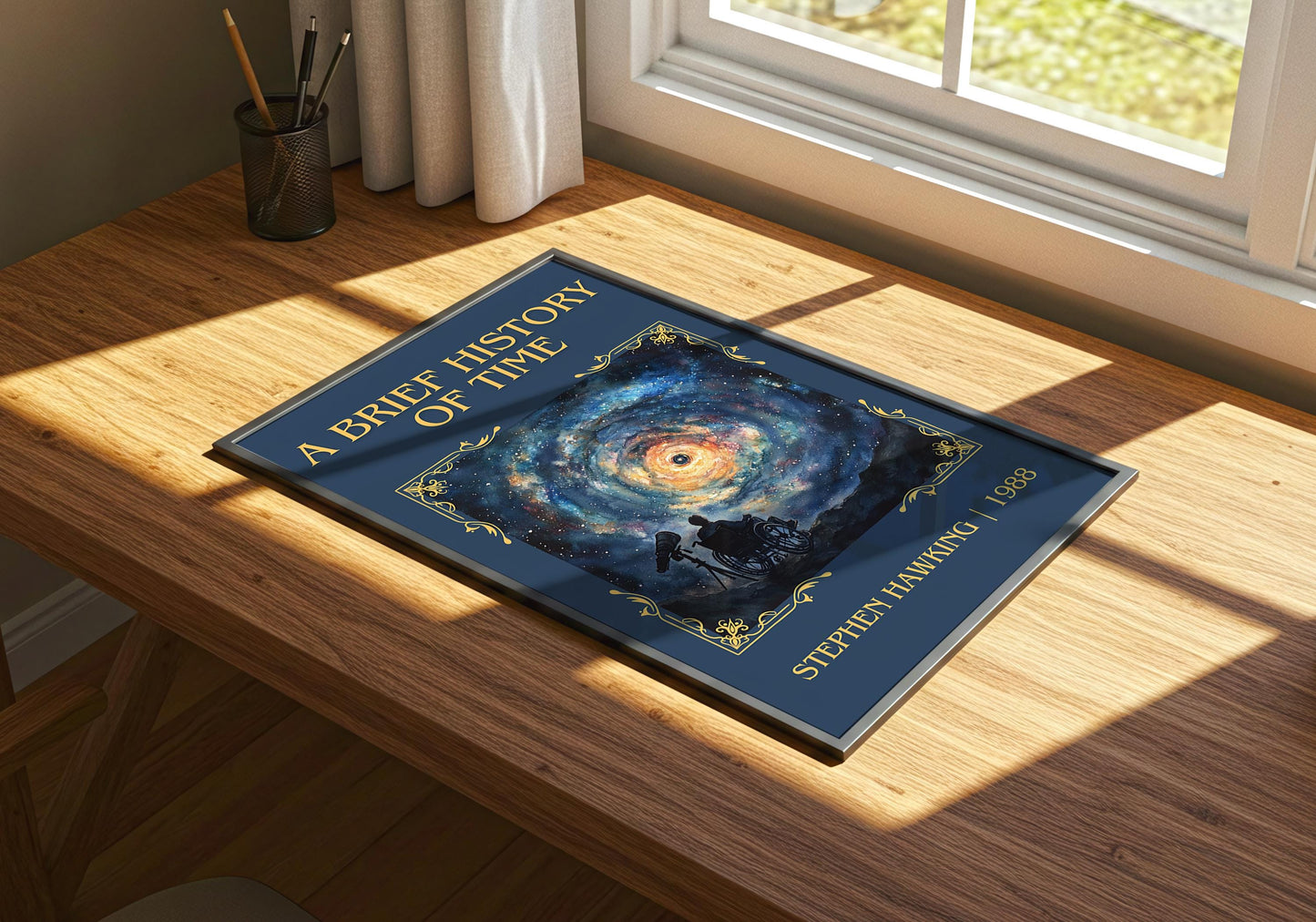 A Brief History Of Time by Stephen Hawking | Descriptive Book Poster | Minimalist