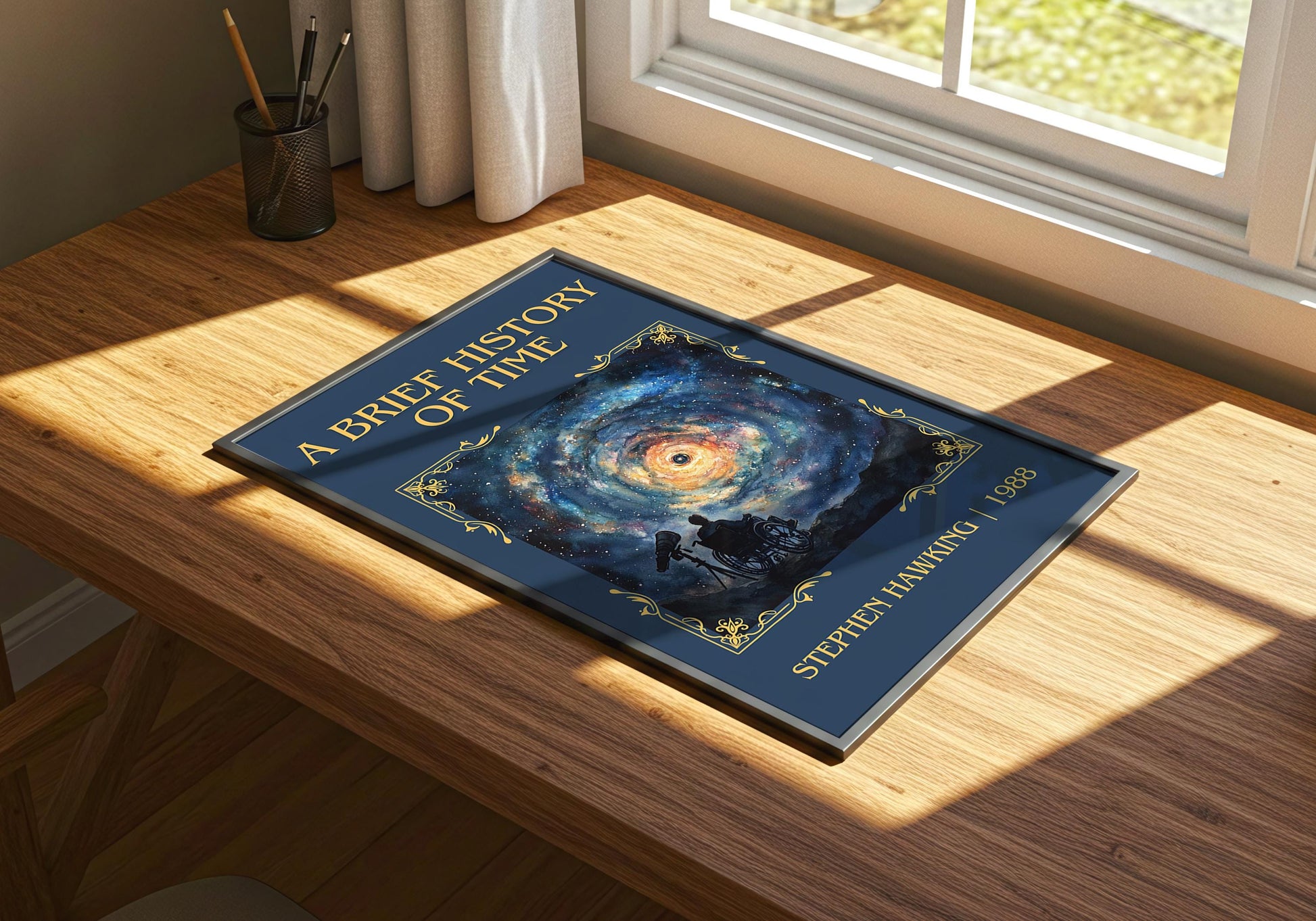 A Brief History Of Time by Stephen Hawking | Descriptive Book Poster | Minimalist