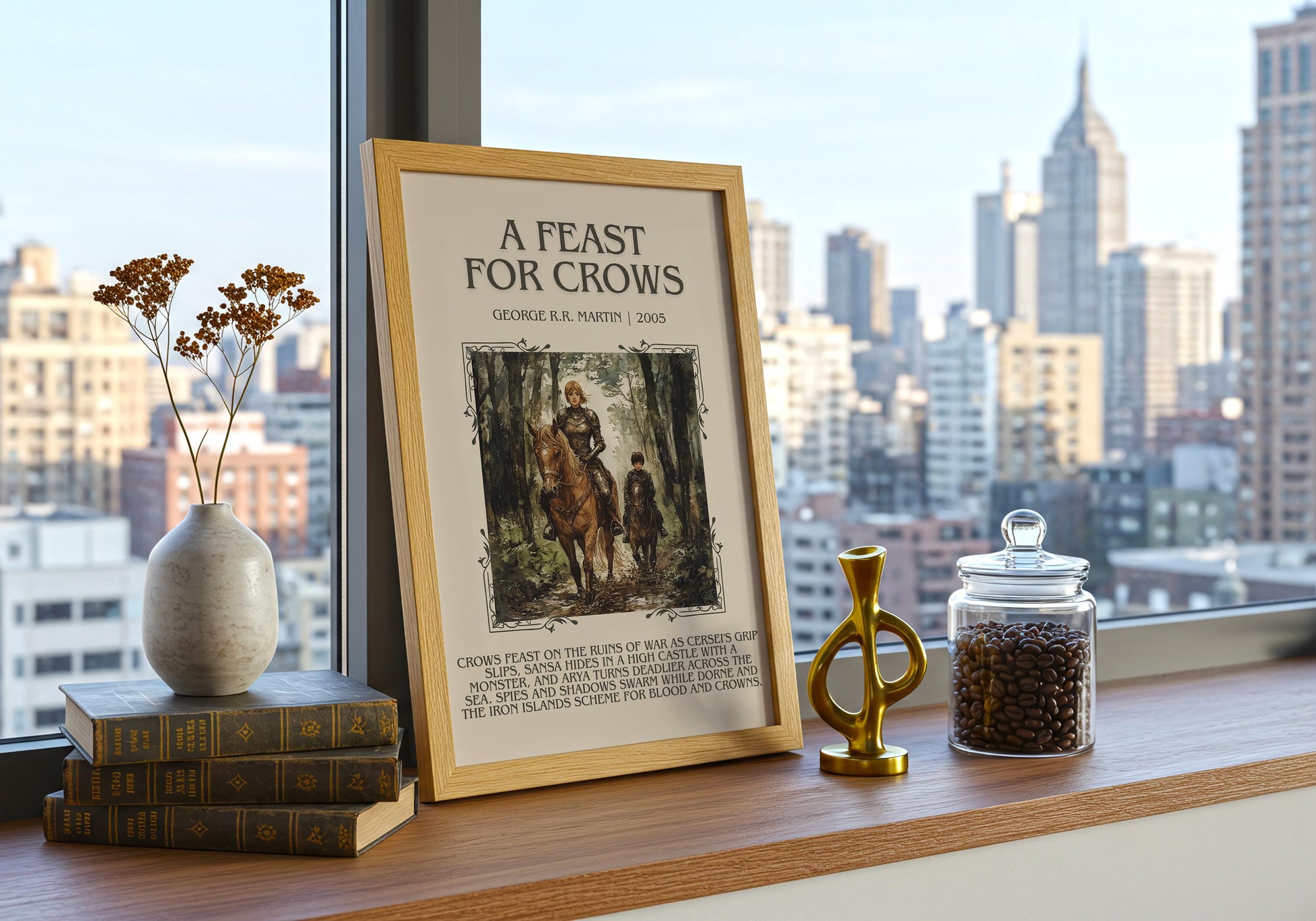 A Feast For Crows by George R.R. Martin | Descriptive Book Poster | Blurby