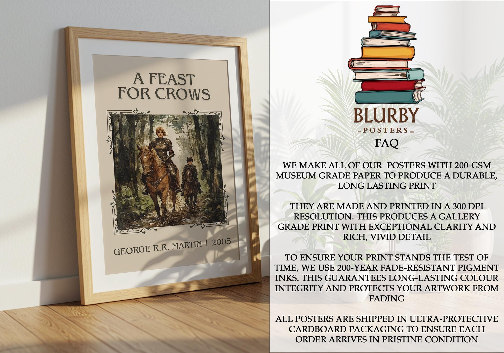 A Feast For Crows by George R.R. Martin | Descriptive Book Poster | Minimalist