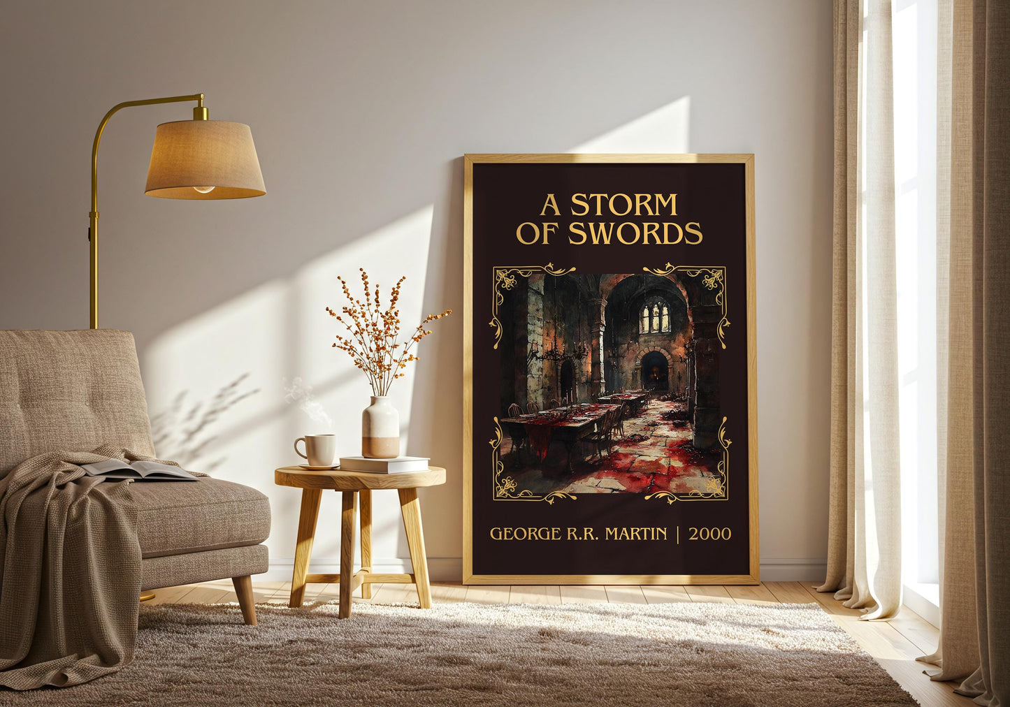 A Storm Of Swords by George R.R. Martin | Descriptive Book Poster | Minimalist