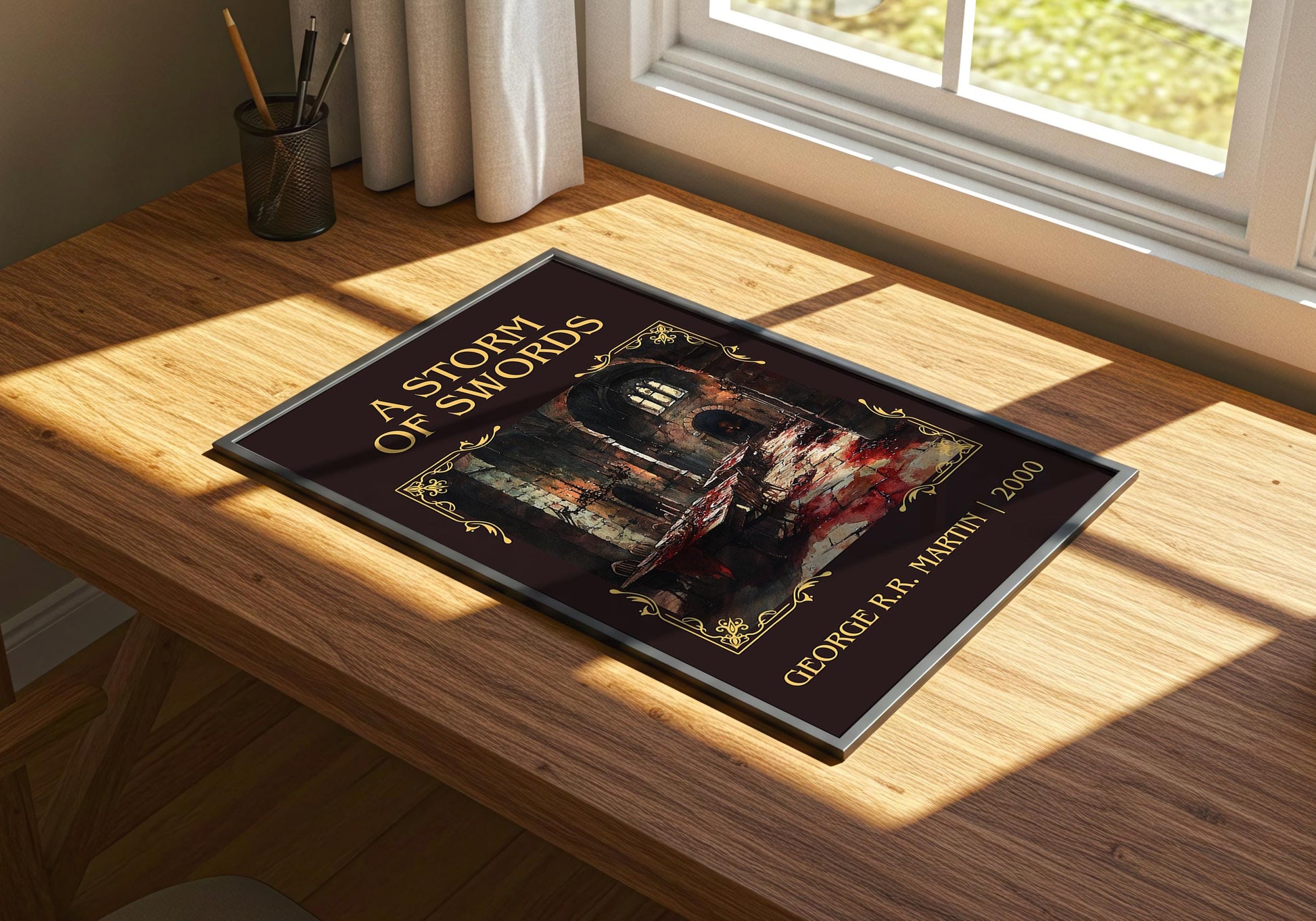 A Storm Of Swords by George R.R. Martin | Descriptive Book Poster | Minimalist