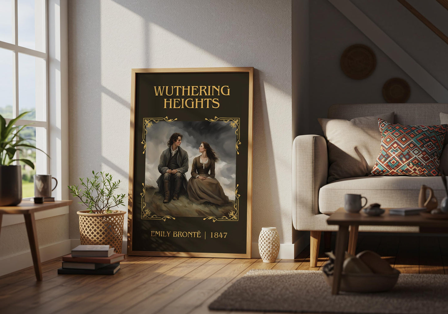 Wuthering Heights by Charlotte Bronte | Descriptive Book Poster | Minimalist
