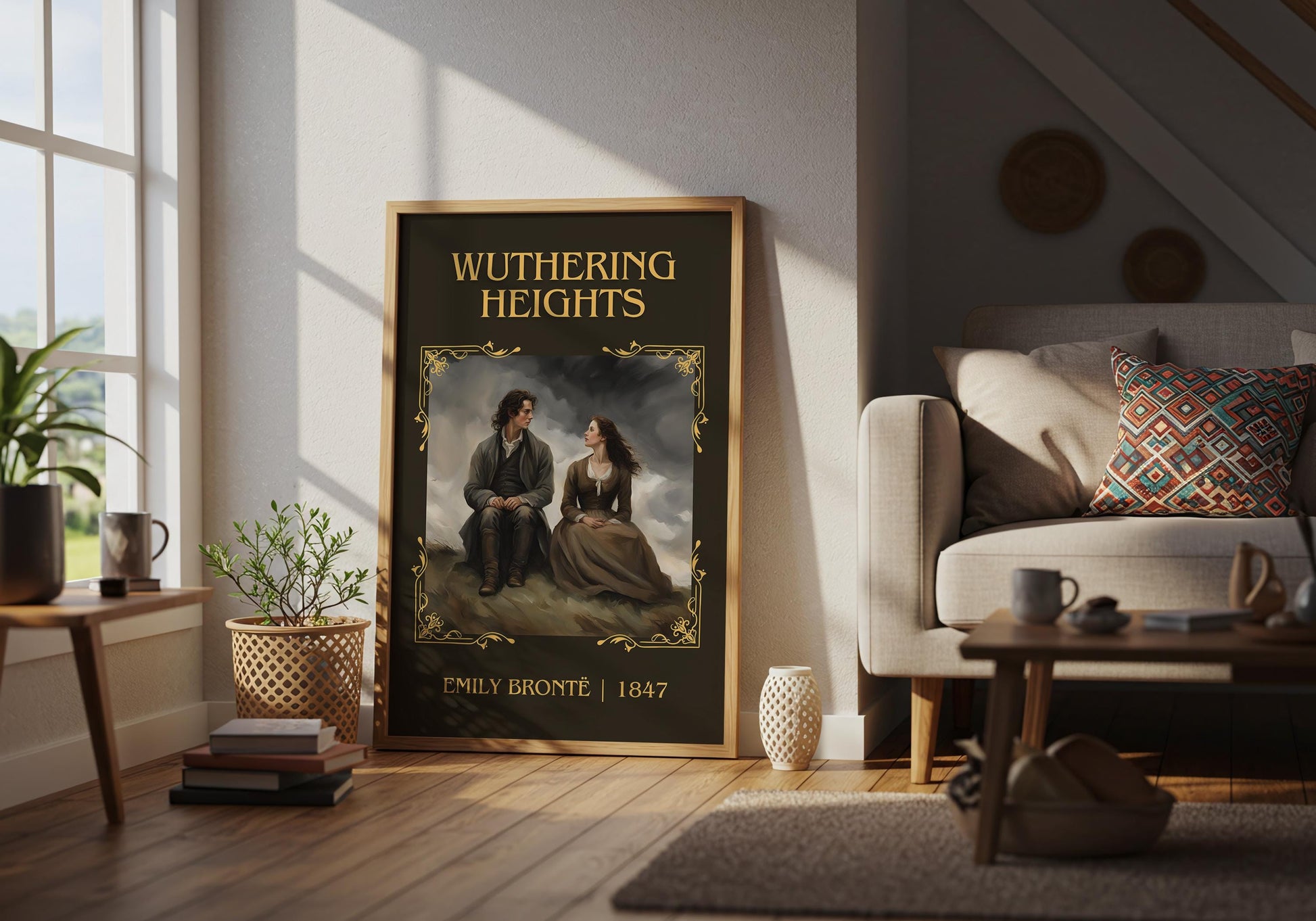 Wuthering Heights by Charlotte Bronte | Descriptive Book Poster | Minimalist