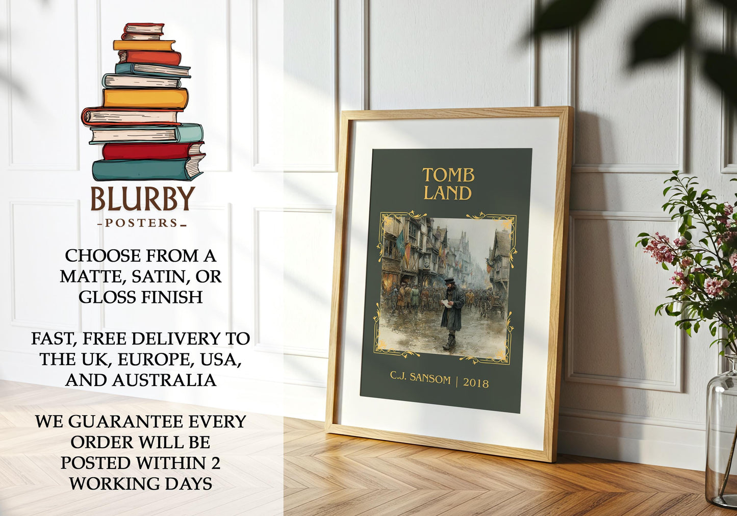 Tombland classic book art literary print detail – C.J. Sansom book art