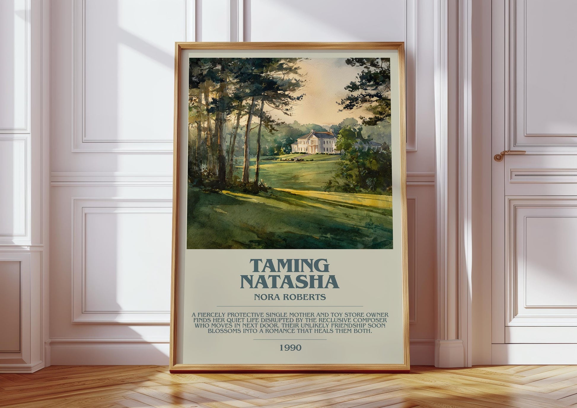 Taming Natasha by Nora Roberts | Descriptive Book Poster | Modern
