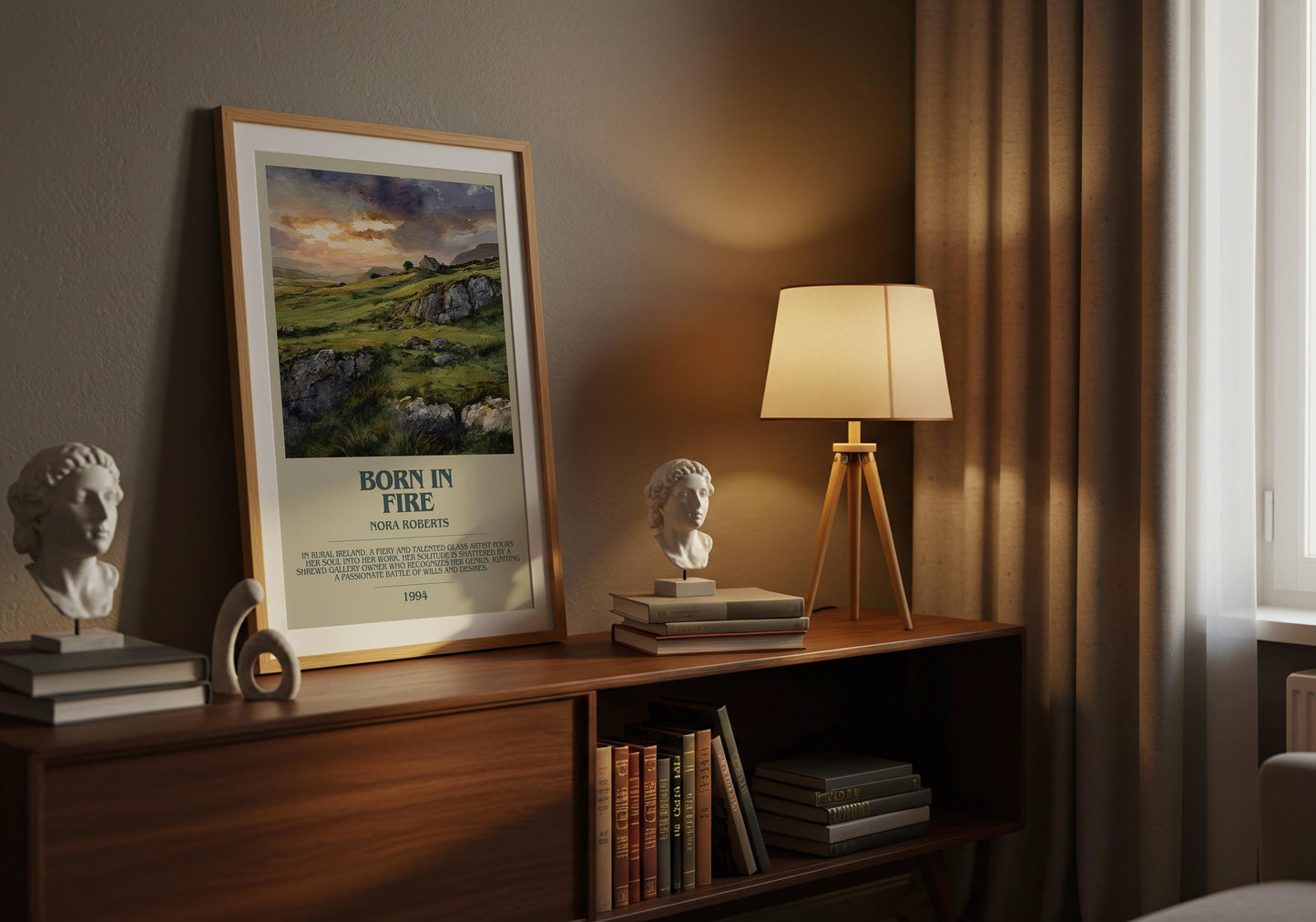 Born In Fire by Nora Roberts | Descriptive Book Poster | Modern