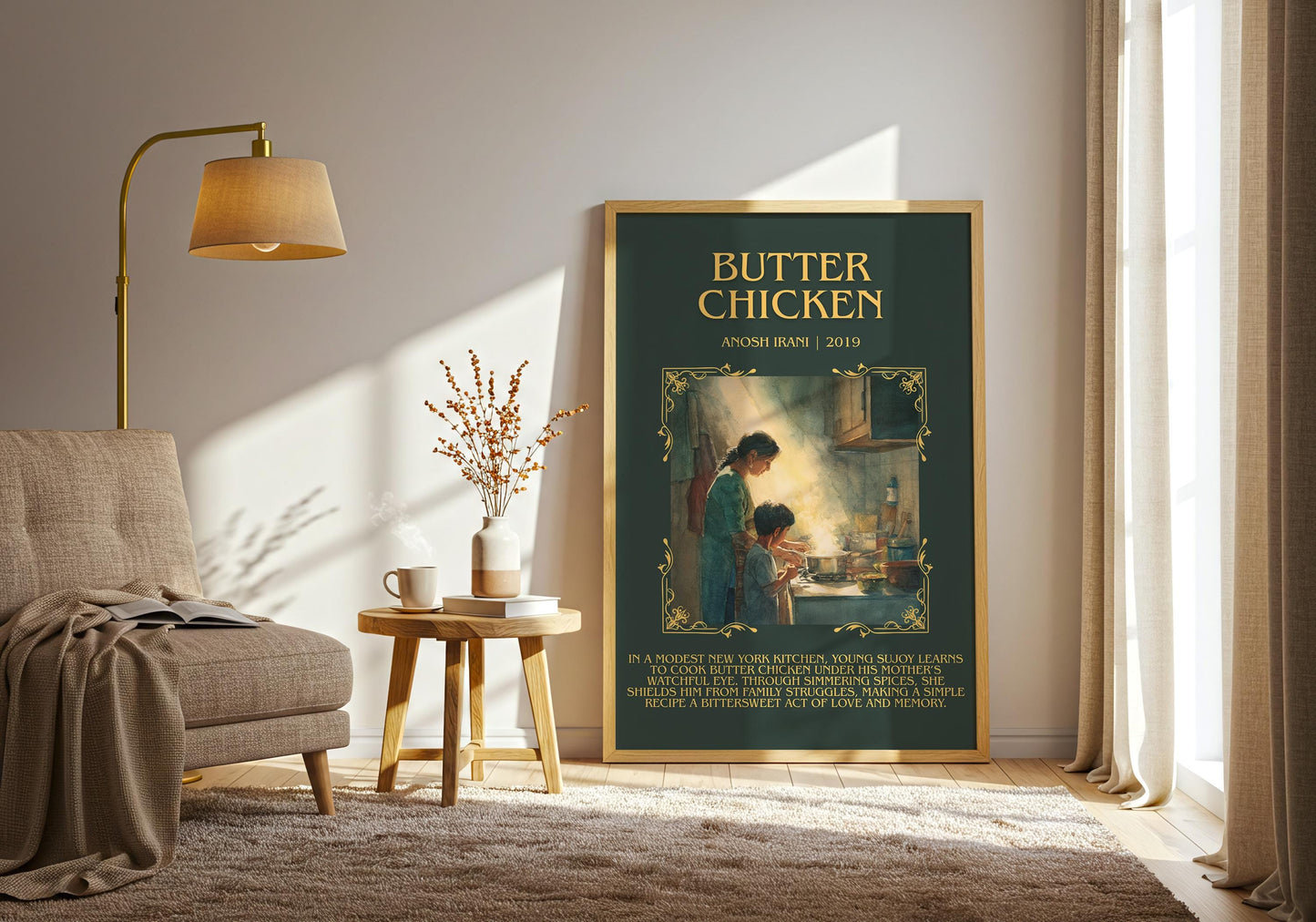Butter Chicken by Anosh Irani | Descriptive Book Poster | Blurby