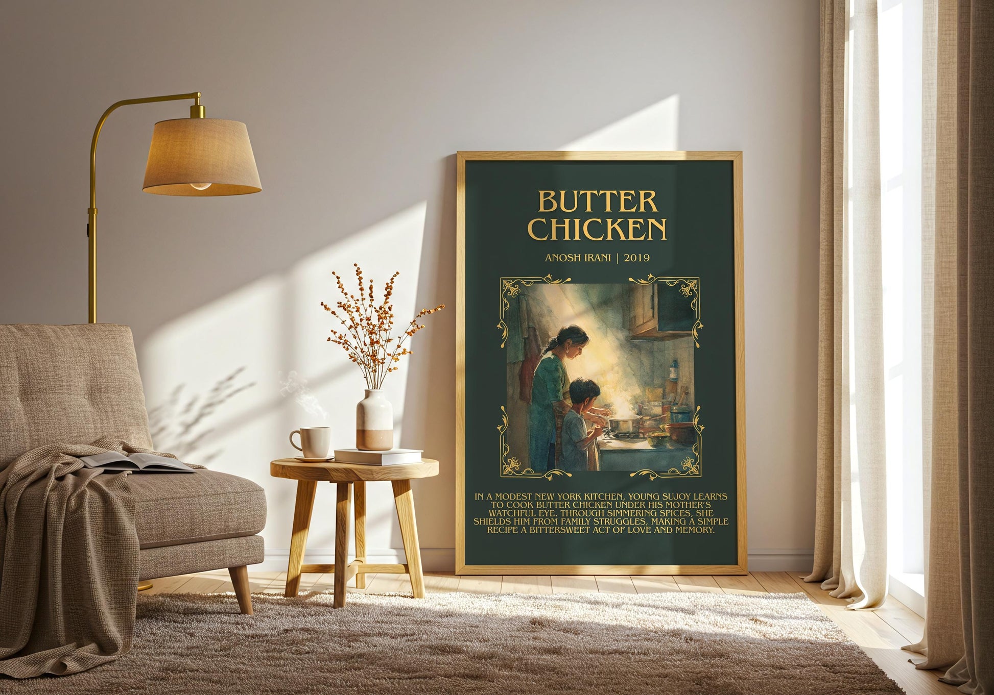 Butter Chicken by Anosh Irani | Descriptive Book Poster | Blurby