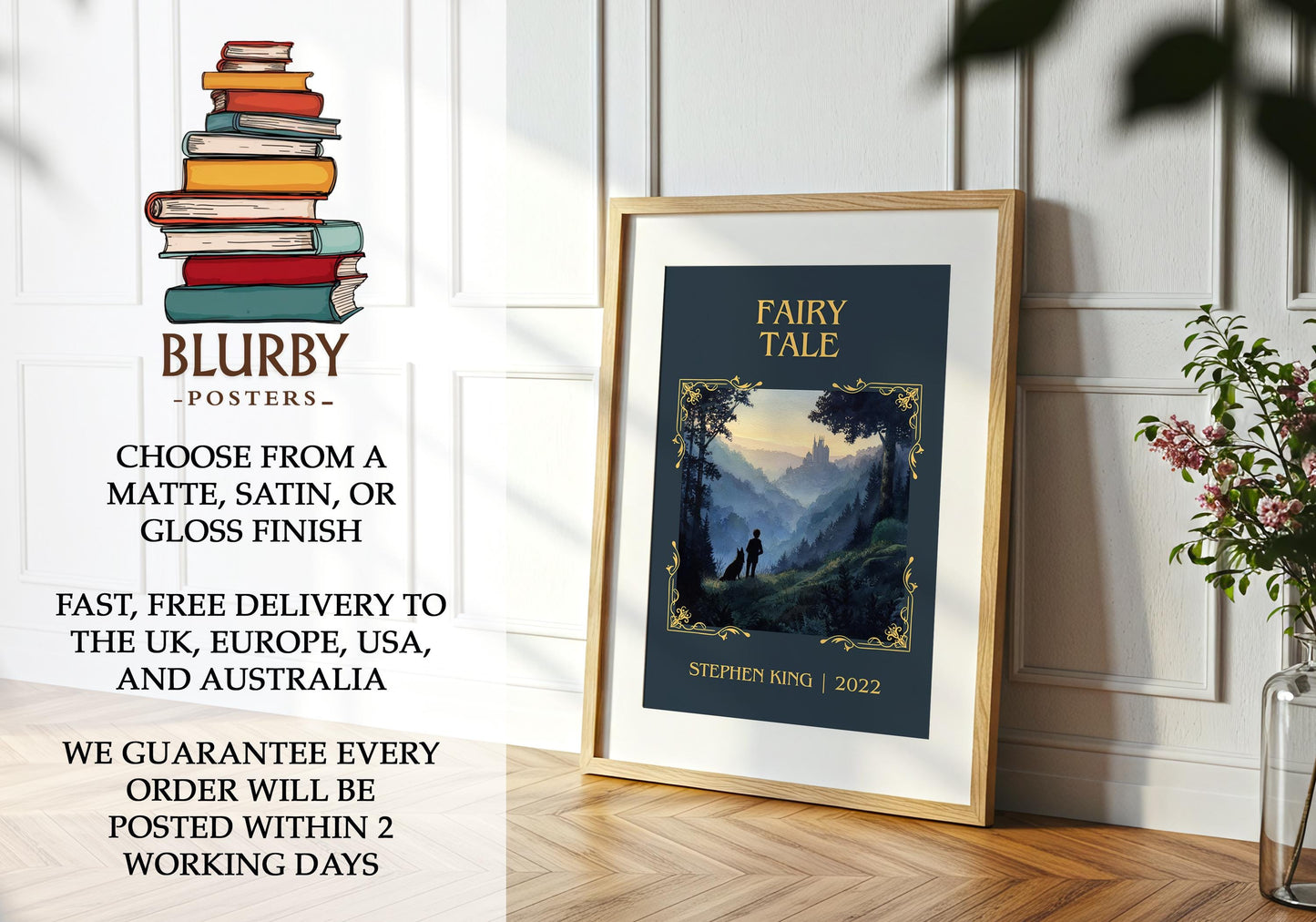 Fairy Tale book poster packaging – museum-quality print rolled in protective tube