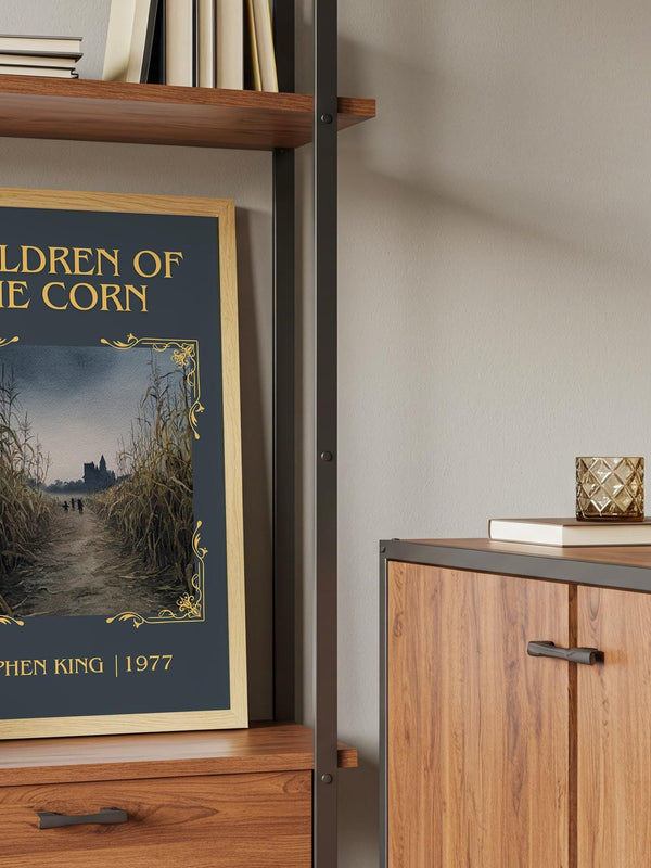 Children of the Corn classic book art print framed by window – literary home decor