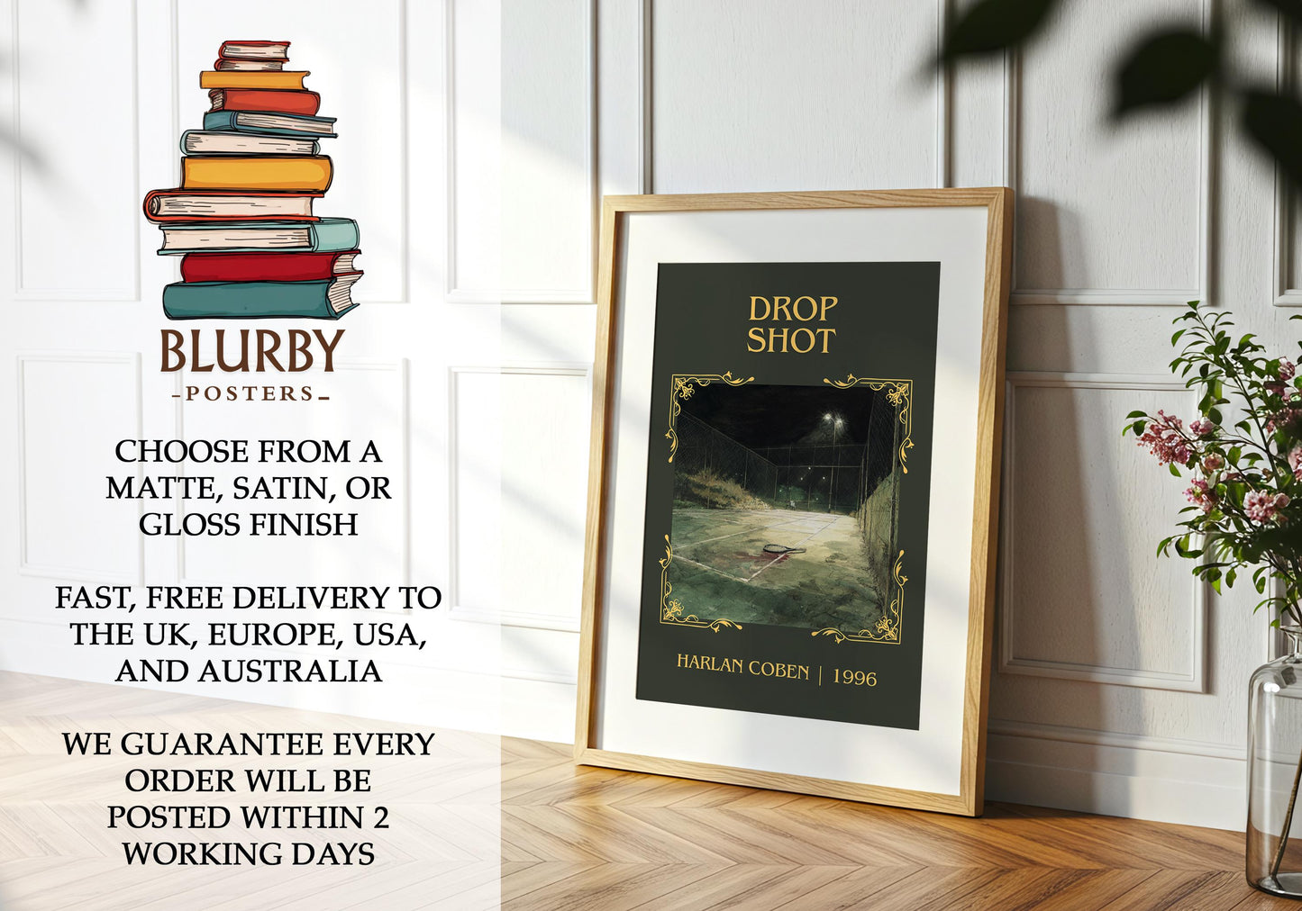 Drop Shot book poster packaging – museum-quality print rolled in protective tube