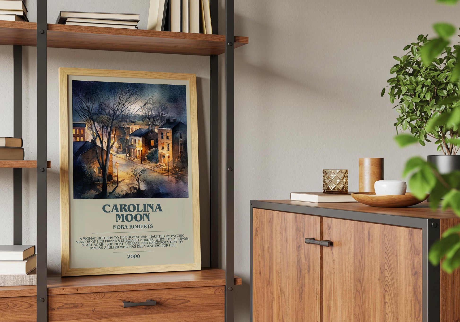 Carolina Moon by Nora Roberts | Descriptive Book Poster | Modern