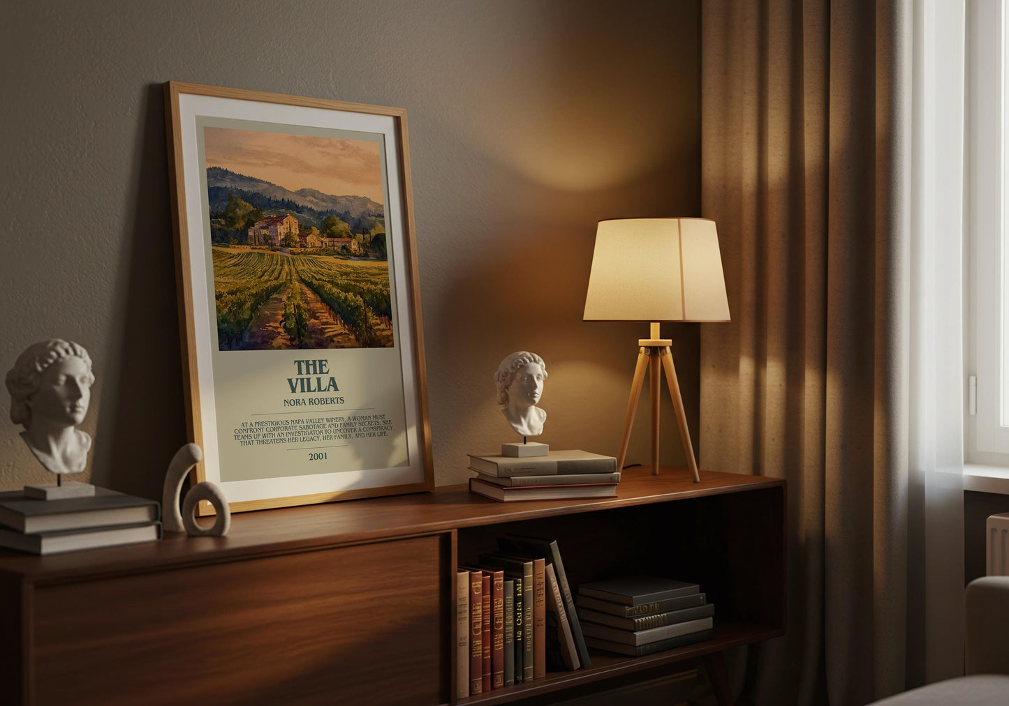 The Villa by Nora Roberts | Descriptive Book Poster | Modern