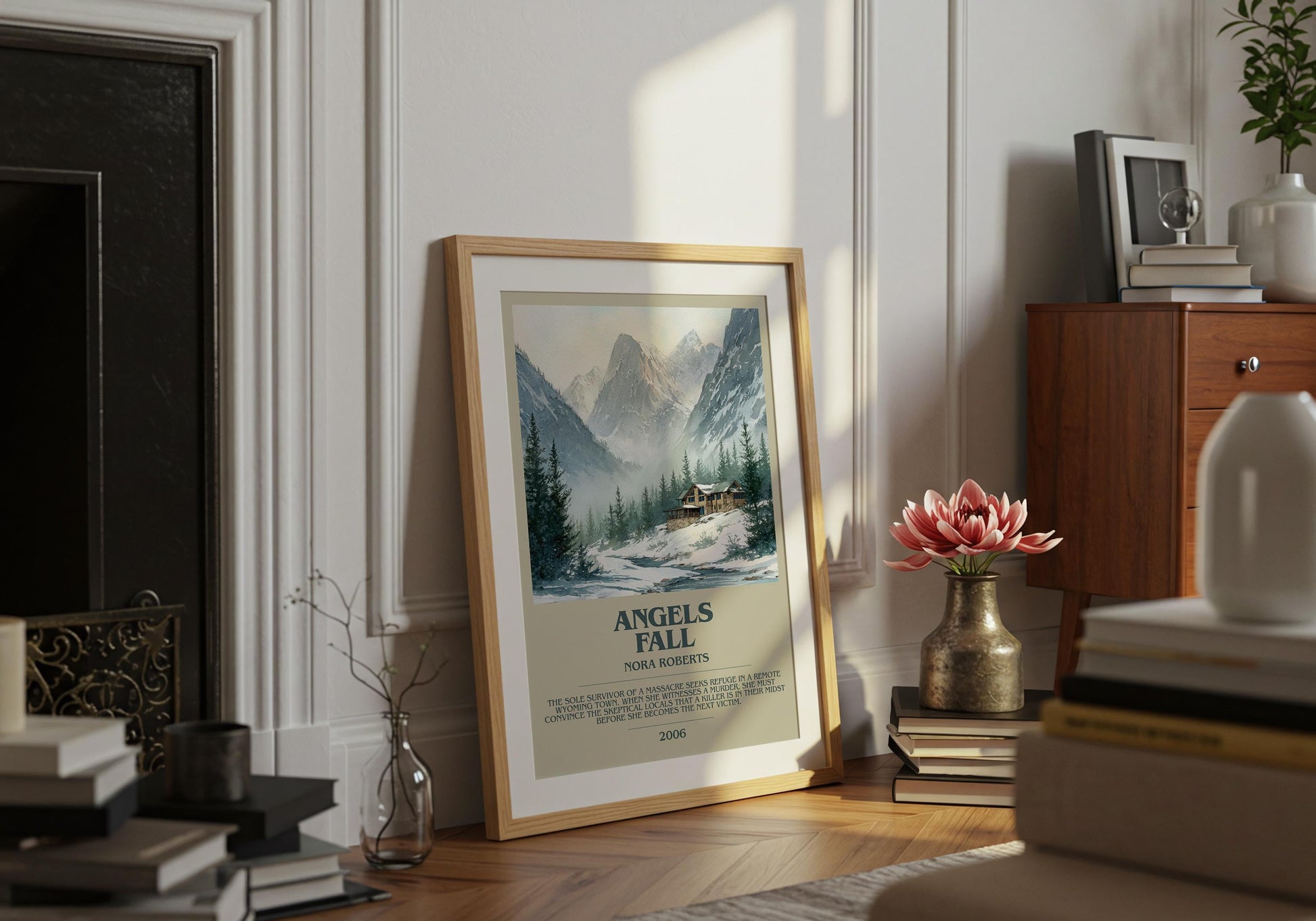 Angels Fall by Nora Roberts | Descriptive Book Poster | Modern