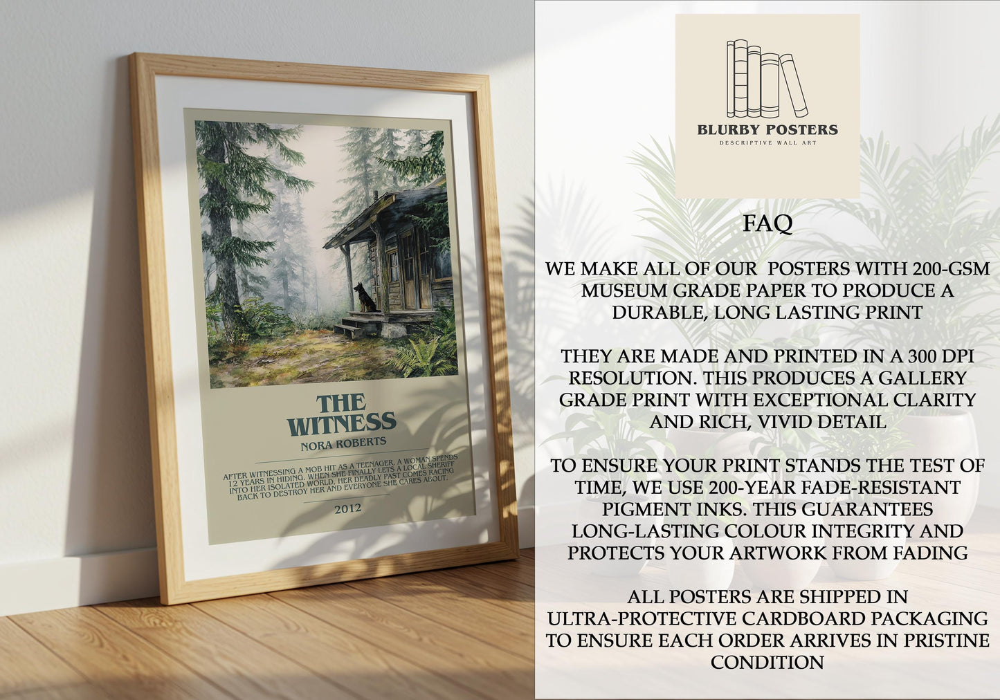 The Witness by Nora Roberts | Descriptive Book Poster | Modern