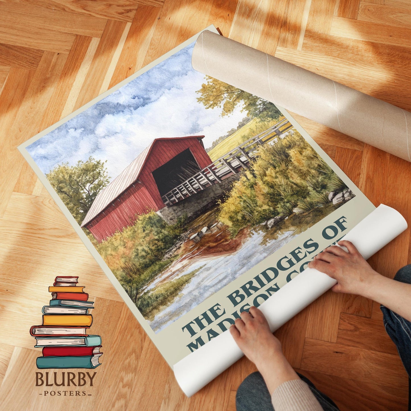 The Bridges of Madison County book poster packaging – museum-quality print rolled in protective tube