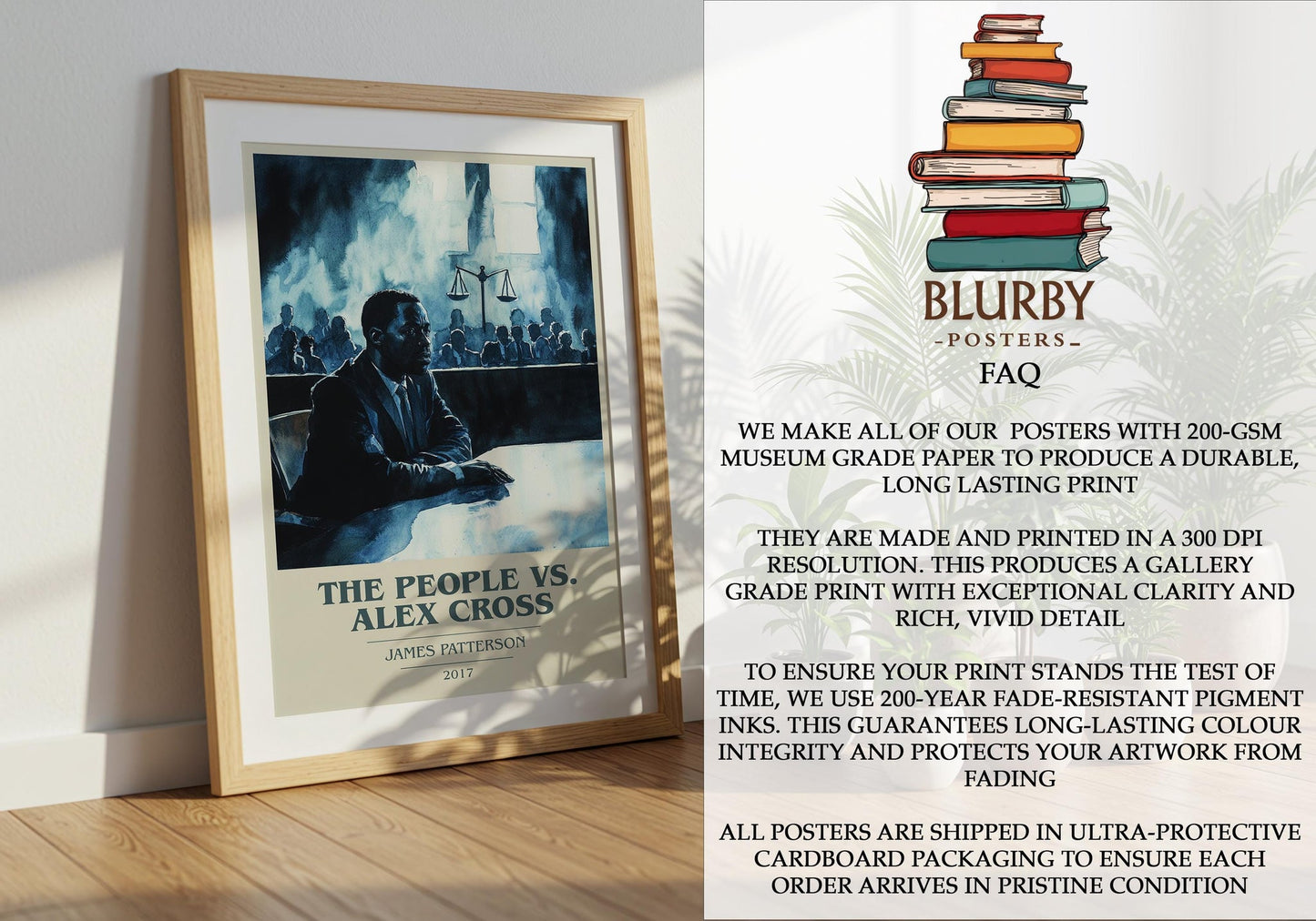 The People Vs. Alex Cross book poster packaging – museum-quality print rolled in protective tube