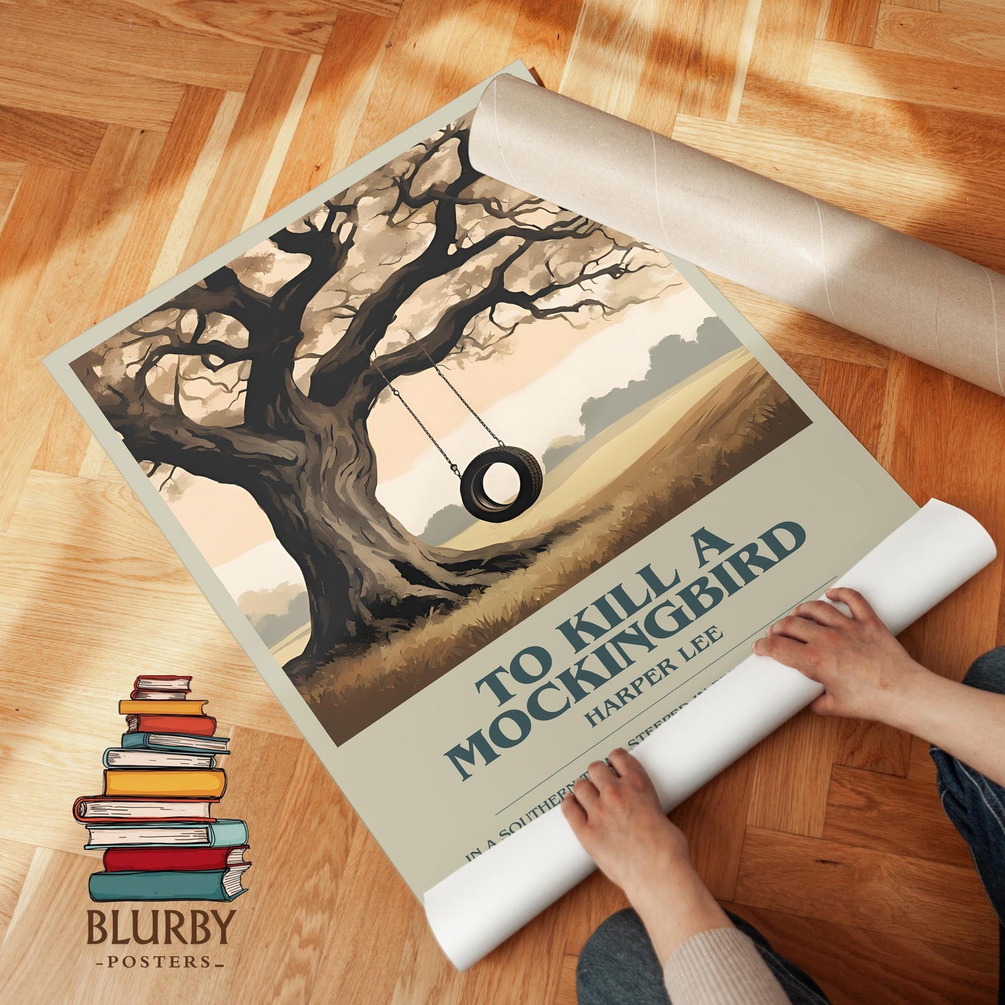 To Kill A Mockingbird book poster packaging – museum-quality print rolled in protective tube